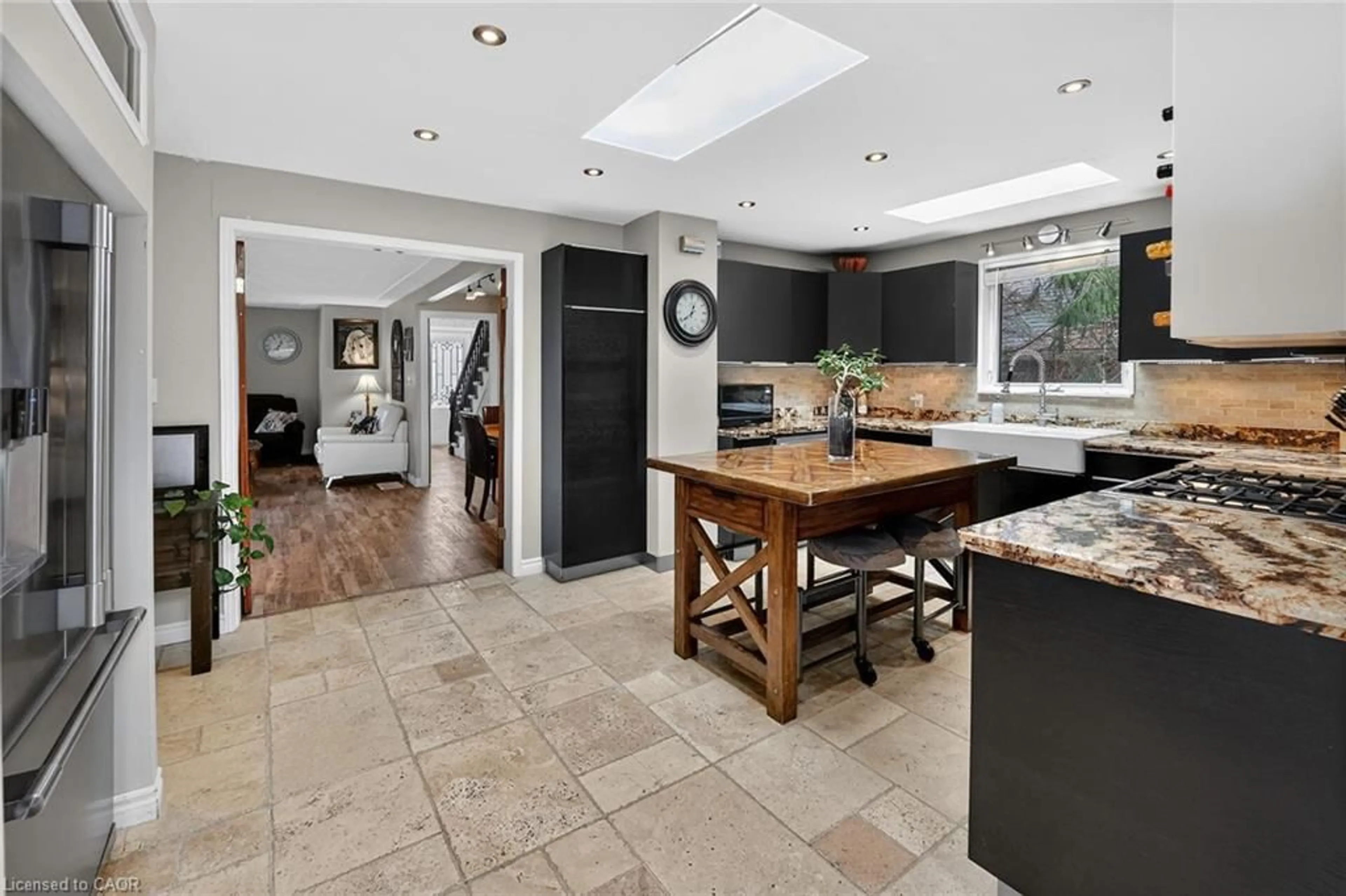 Open concept kitchen, ceramic/tile floor for 3555 Campden Rd, Campden Ontario L0R 2C0