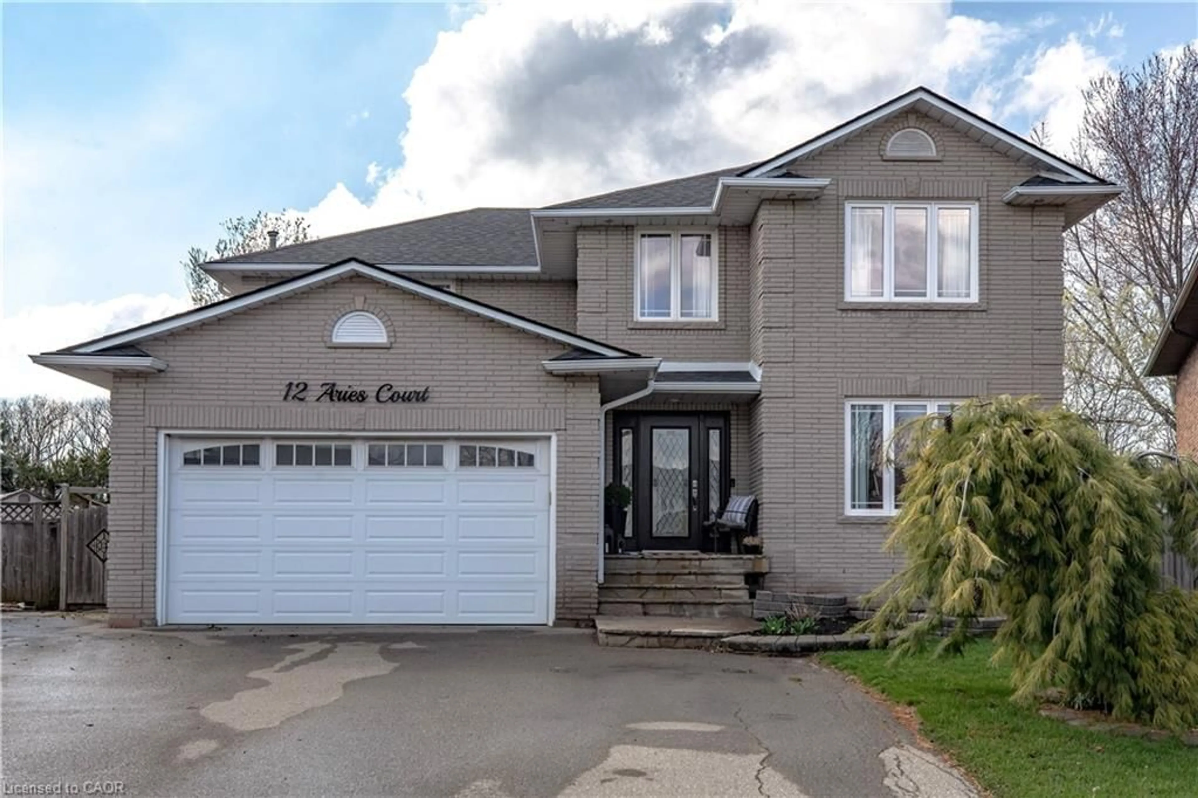 Home with vinyl exterior material, street for 12 Aries Crt, Hamilton Ontario L8W 3C8