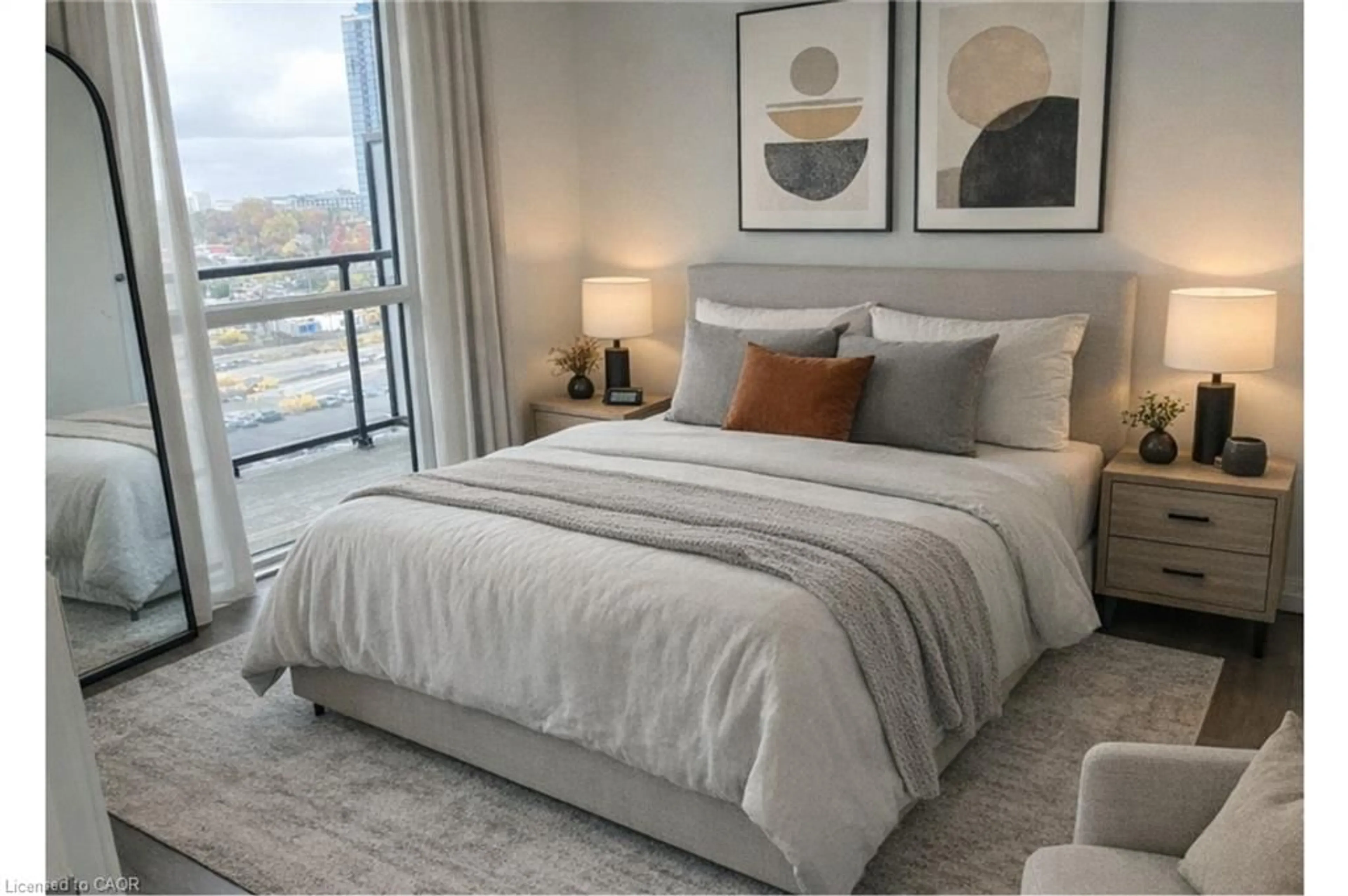 Bedroom with bed, unknown for 108 Garment St #1110, Kitchener Ontario N2G 0E2