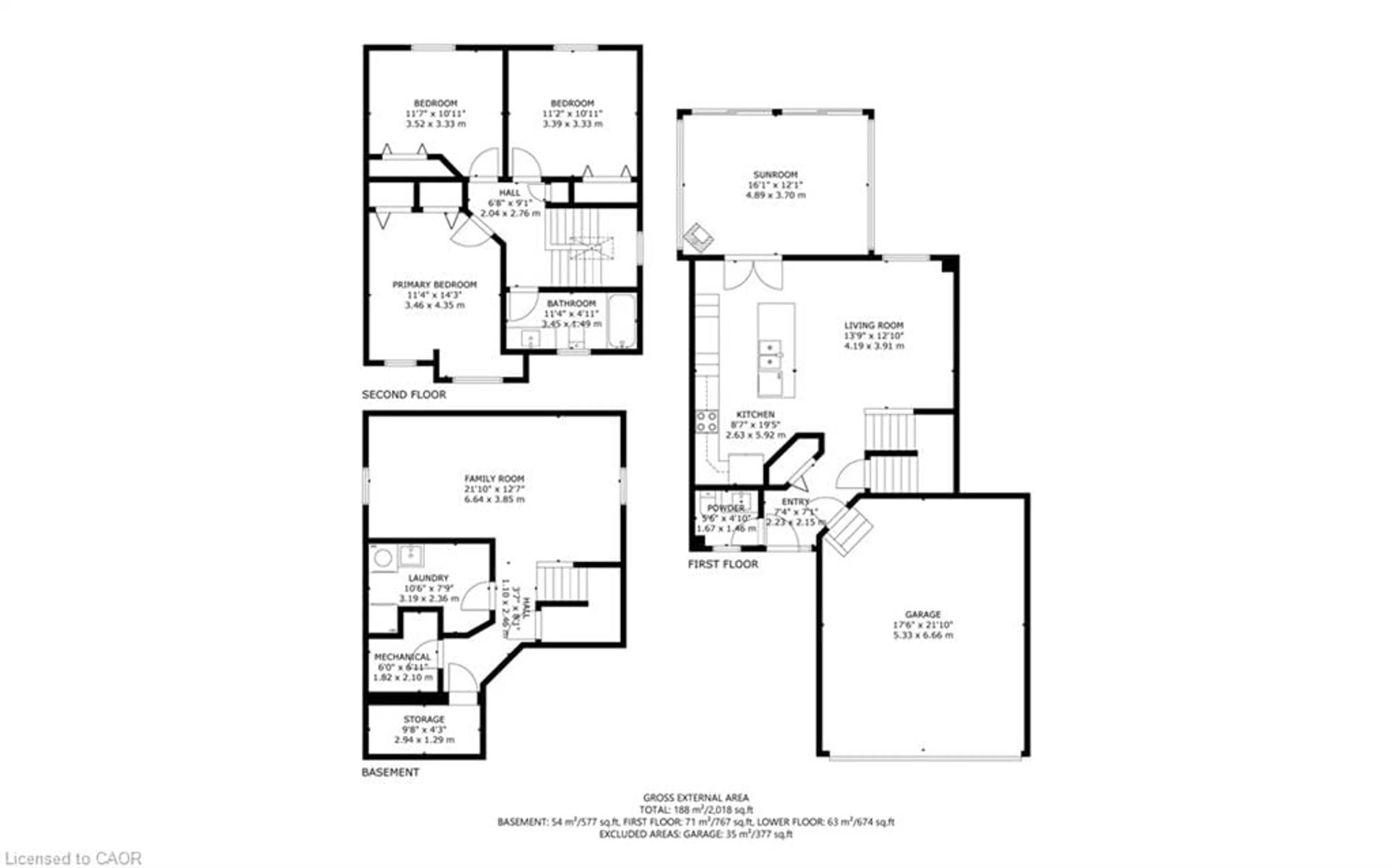Floor plan for 95 Light Dr, Cambridge Ontario N1T 1Y3