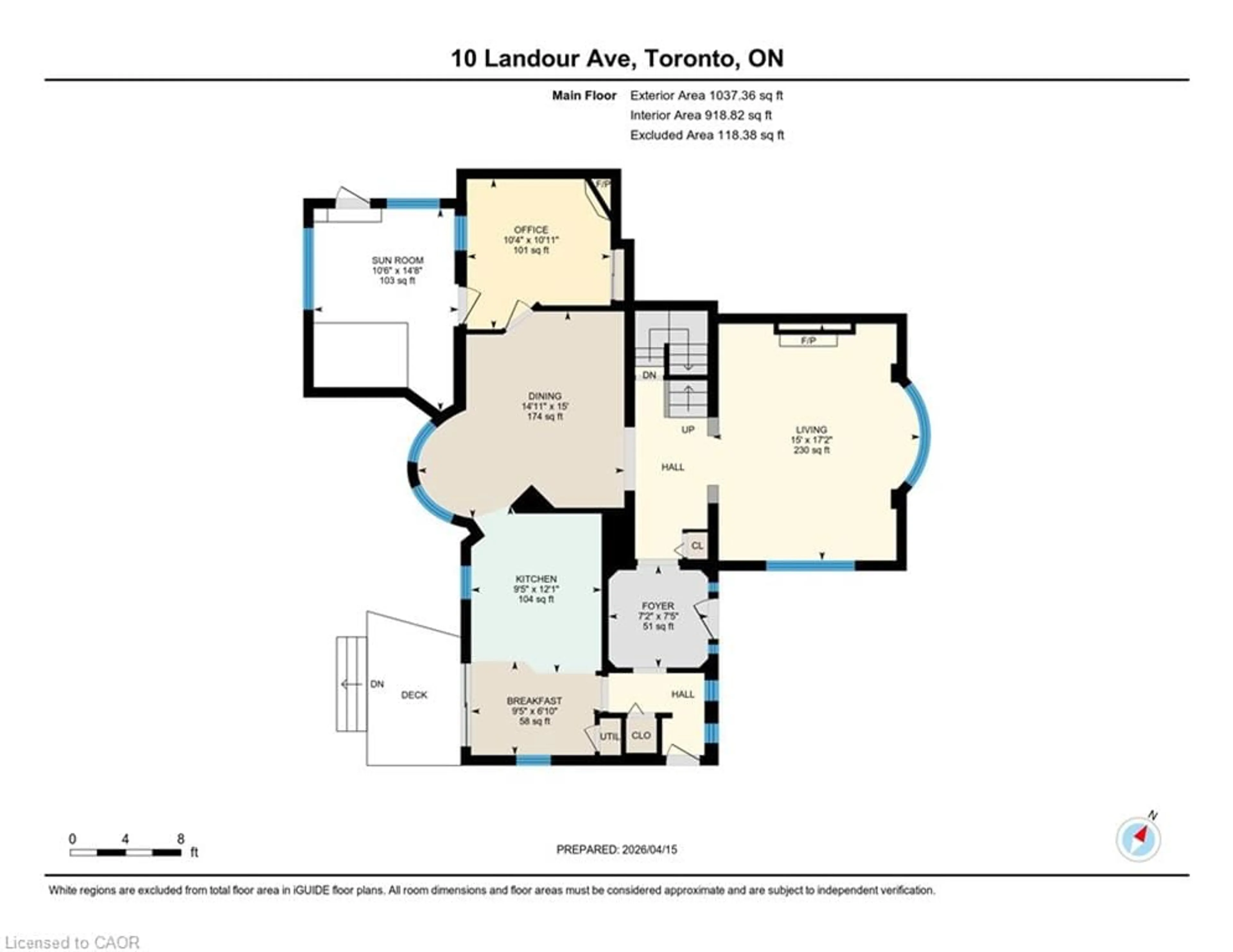 Floor plan for 10 Landour Ave, York Ontario M6M 4J4