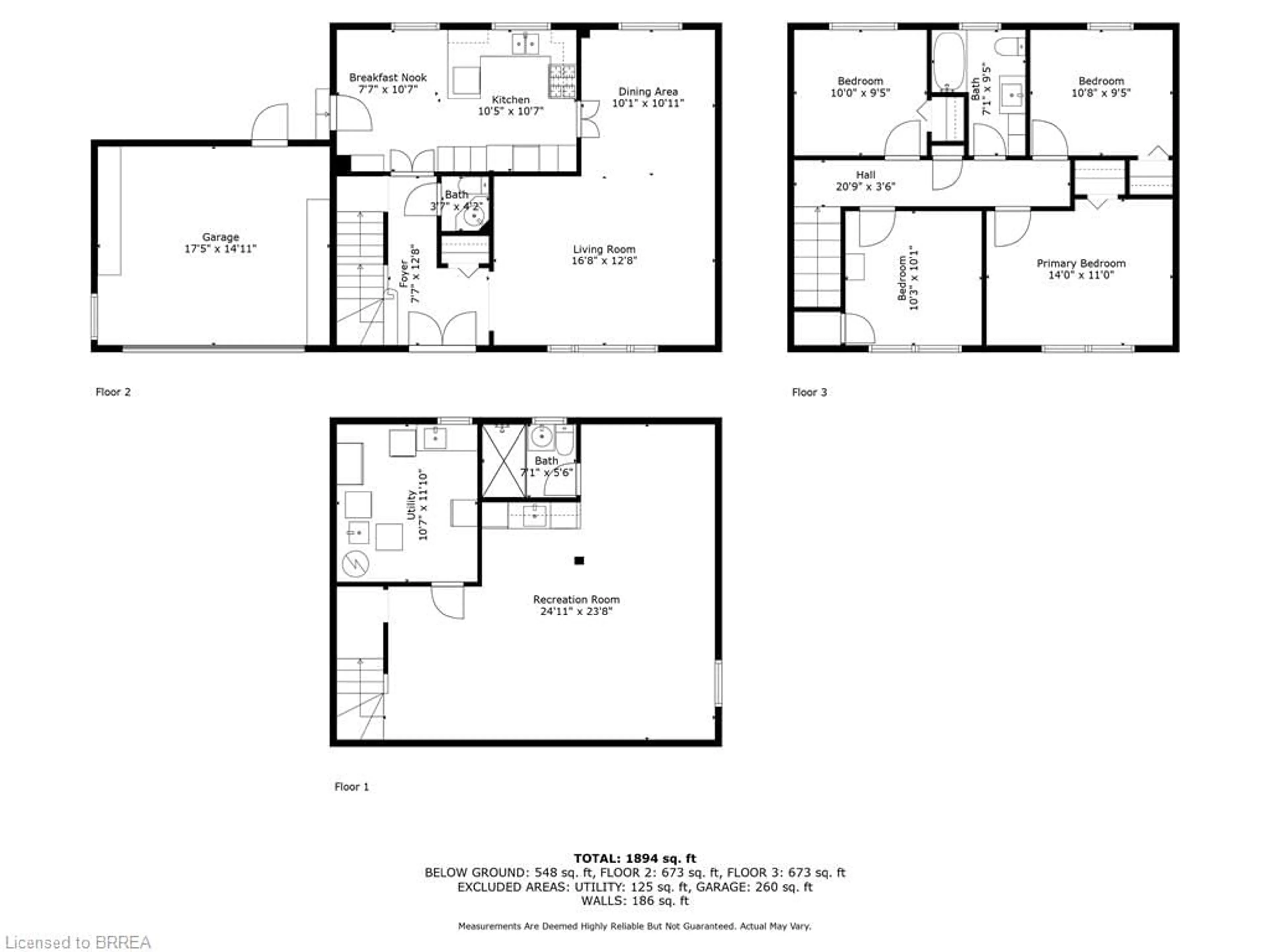 Floor plan for 307 Erindale Dr, Burlington Ontario L7L 4T3