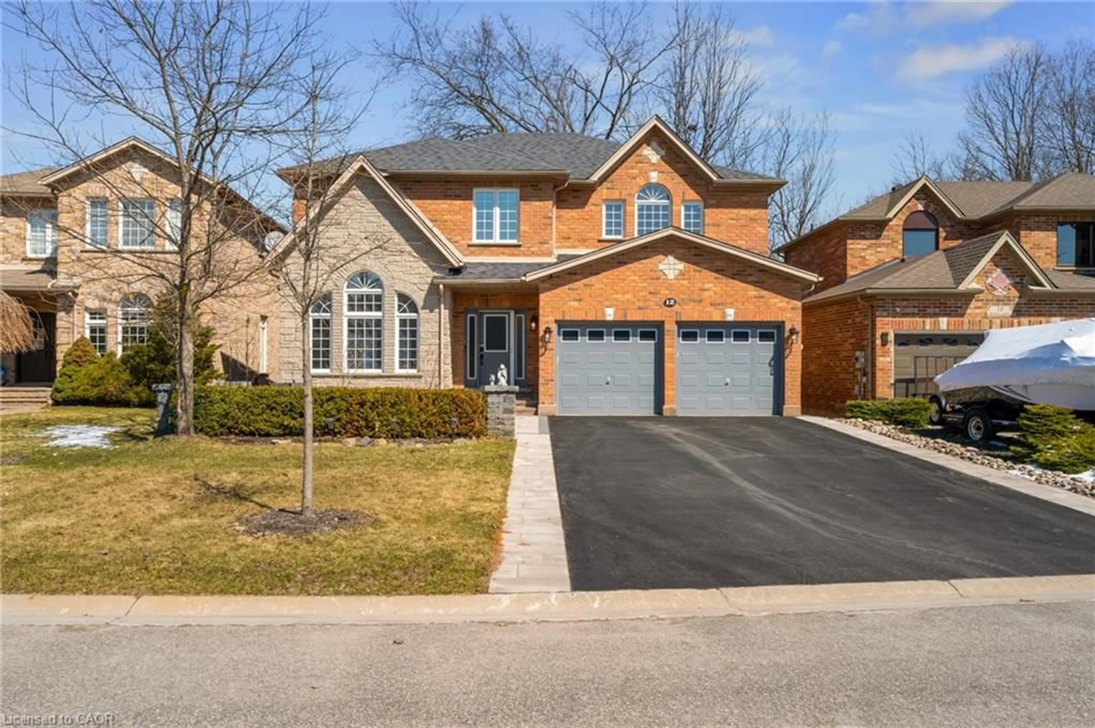 Home with brick exterior material, street for 12 Buman Crt, Barrie Ontario L4N 0L3