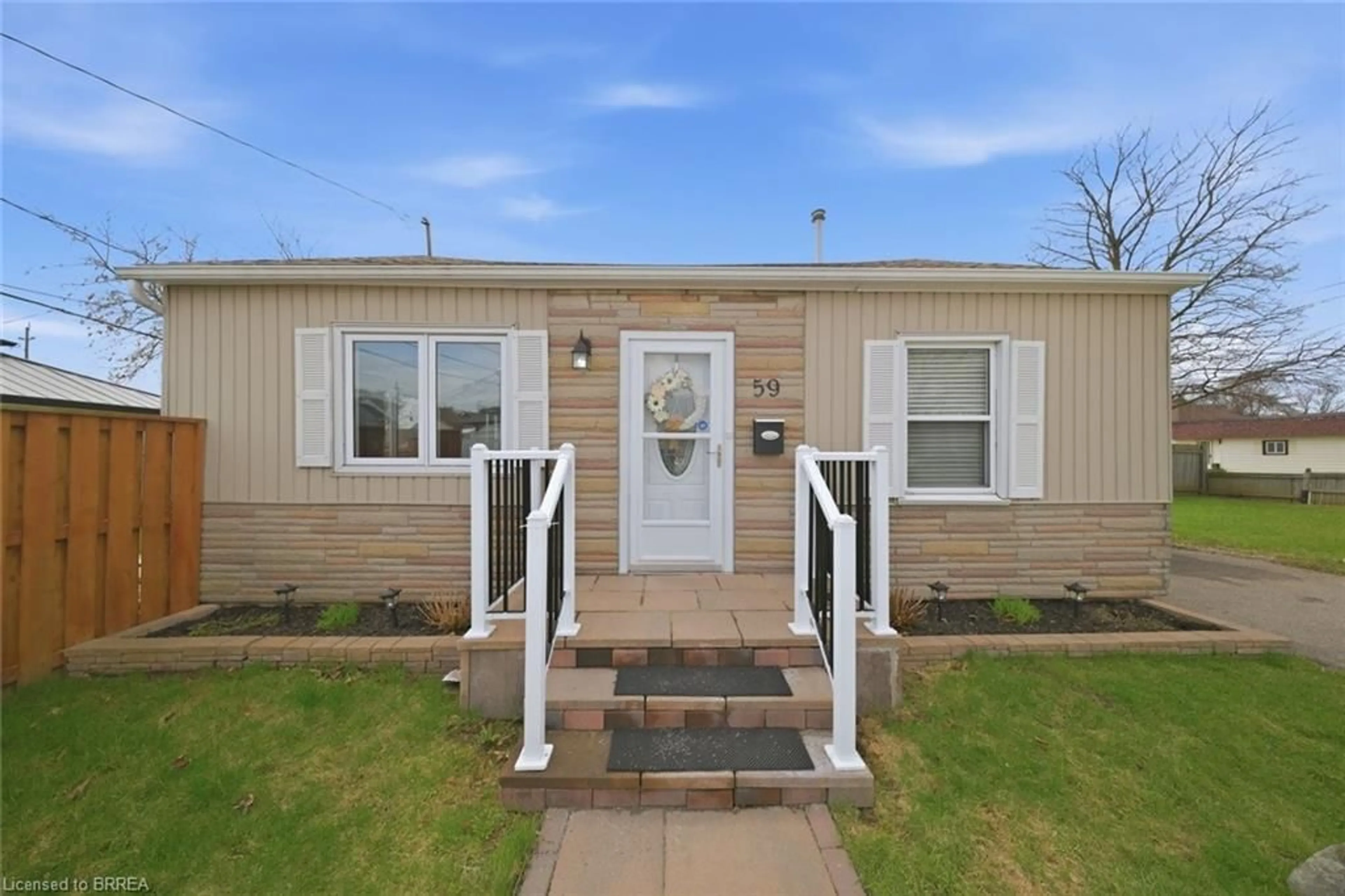 Home with vinyl exterior material, street for 59 Lida St, Brantford Ontario N3S 2R7