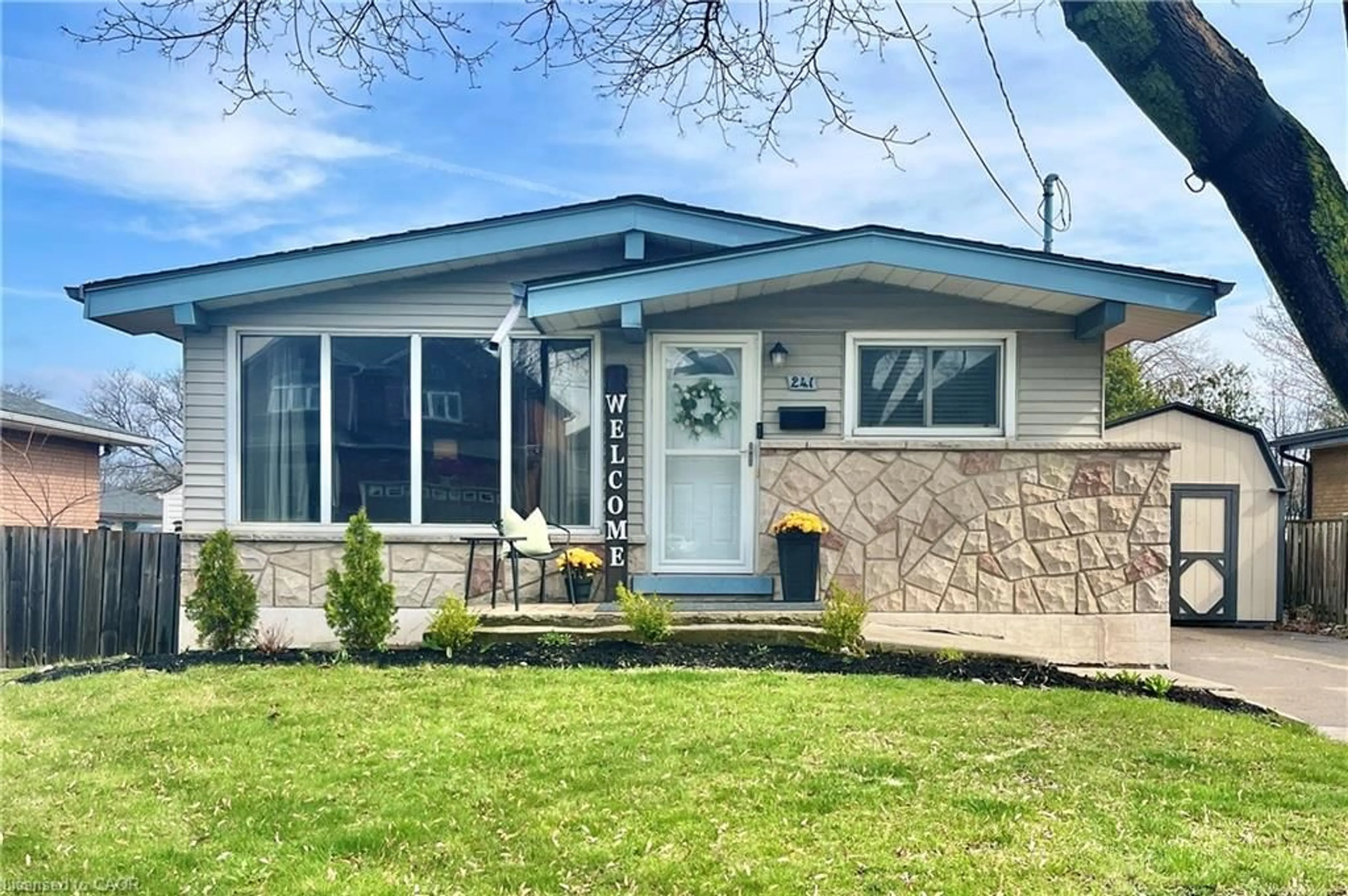 Home with vinyl exterior material, street for 241 Thorner Dr, Hamilton Ontario L8V 2M6