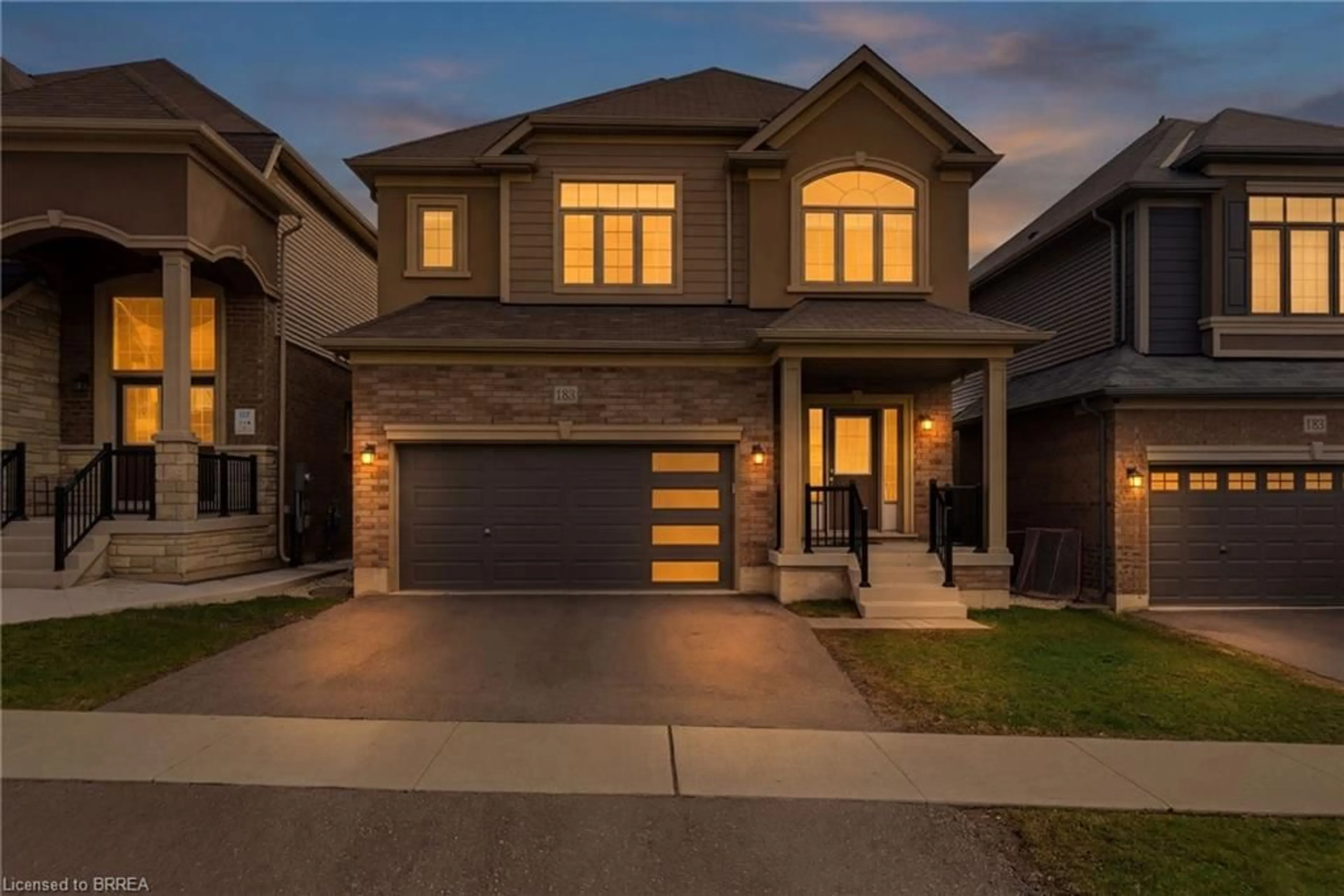 Home with brick exterior material, street for 183 Bilanski Farm Rd, Brantford Ontario N3S 0J3