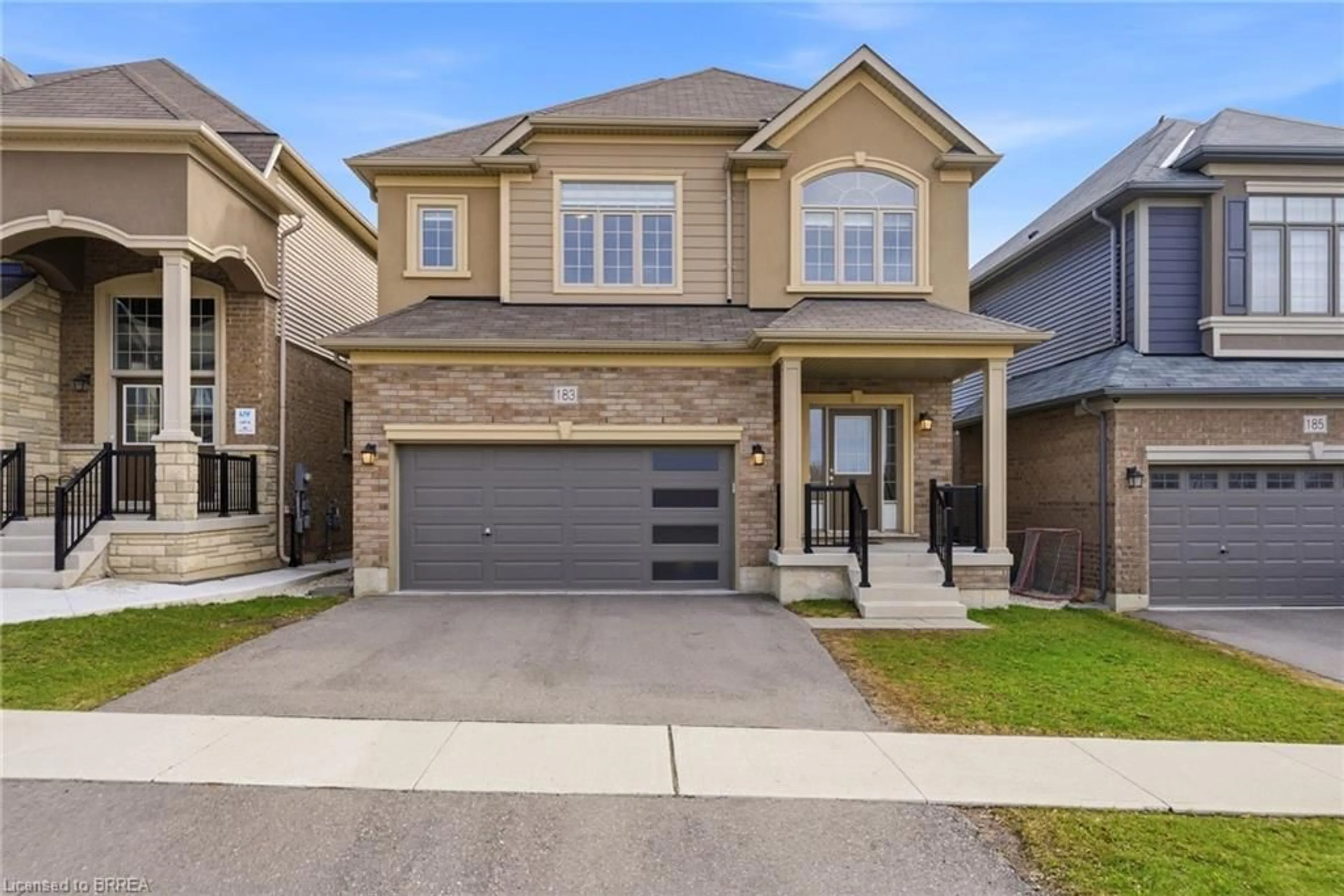 Home with brick exterior material, street for 183 Bilanski Farm Rd, Brantford Ontario N3S 0J3