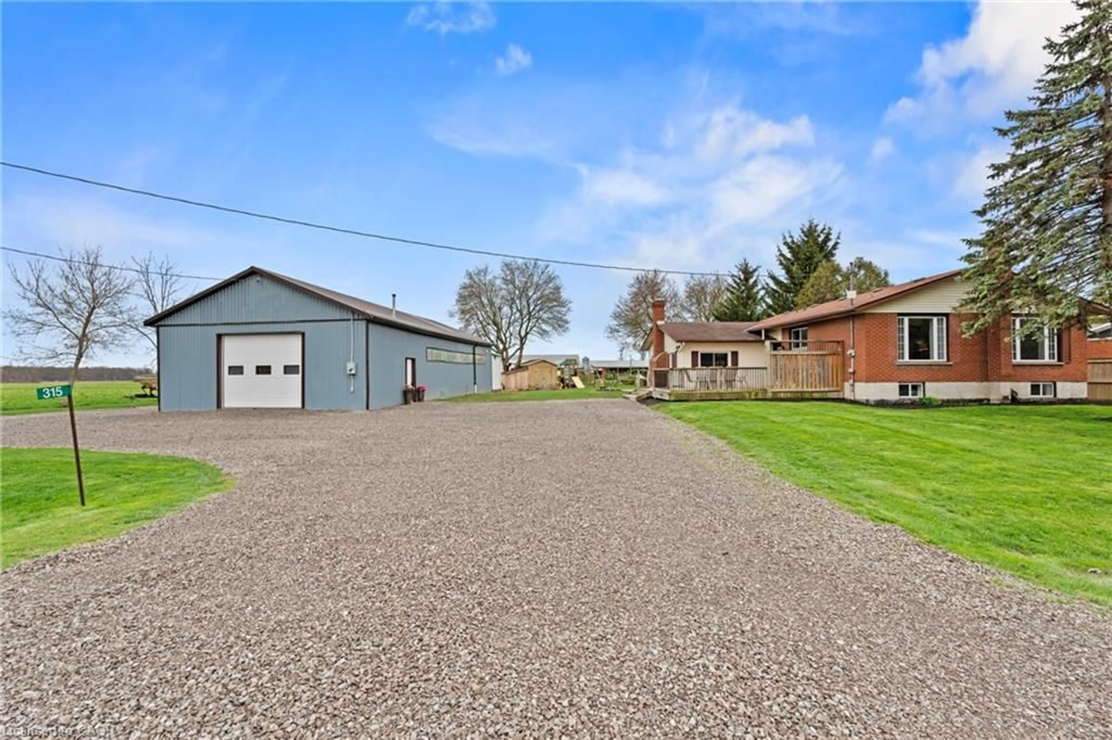 A pic from outside/outdoor area/front of a property/back of a property/a pic from drone, street for 315 Mclaughlin Rd, Dunnville Ontario N1A 2W7