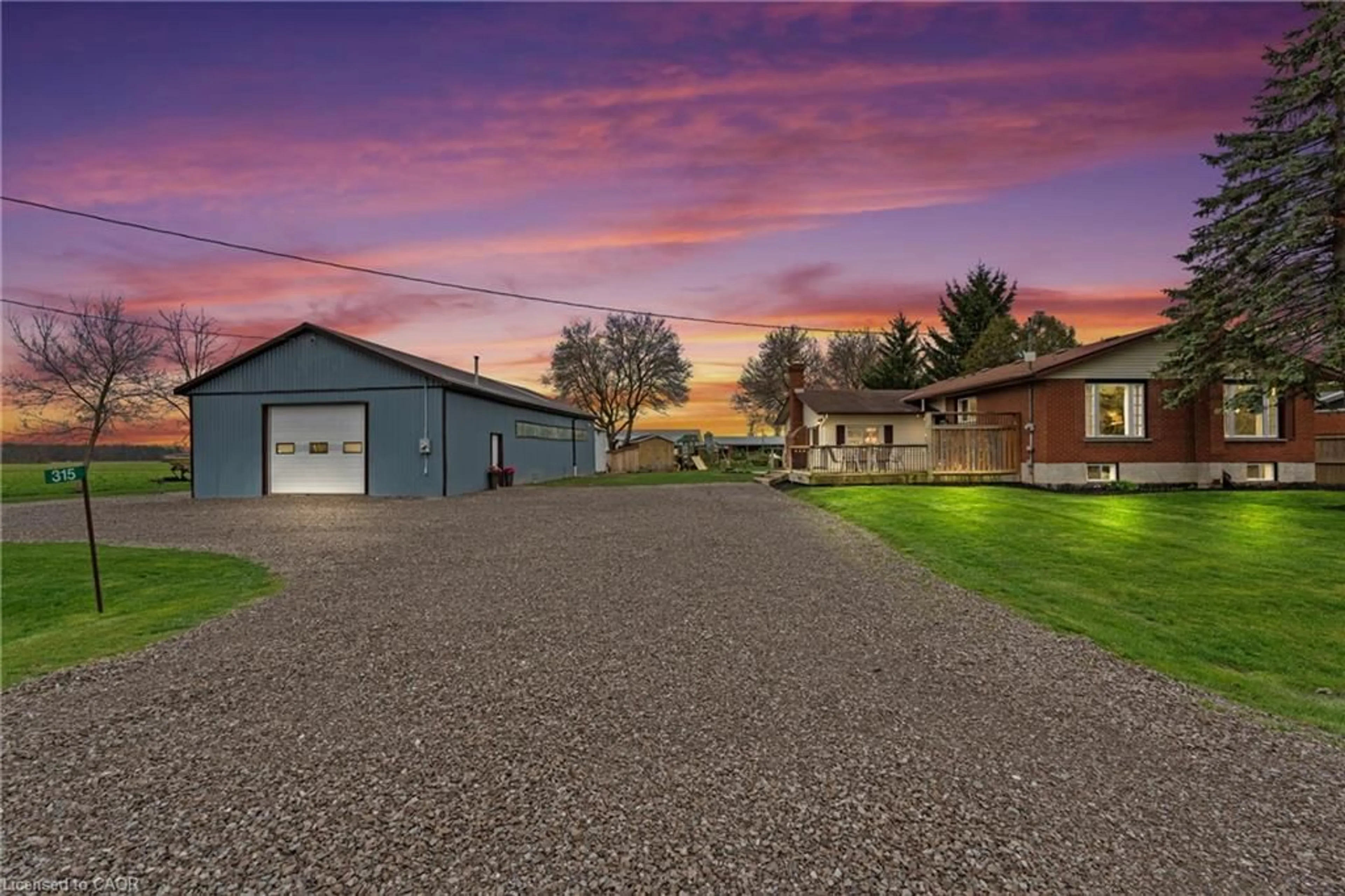 A pic from outside/outdoor area/front of a property/back of a property/a pic from drone, street for 315 Mclaughlin Rd, Dunnville Ontario N1A 2W7