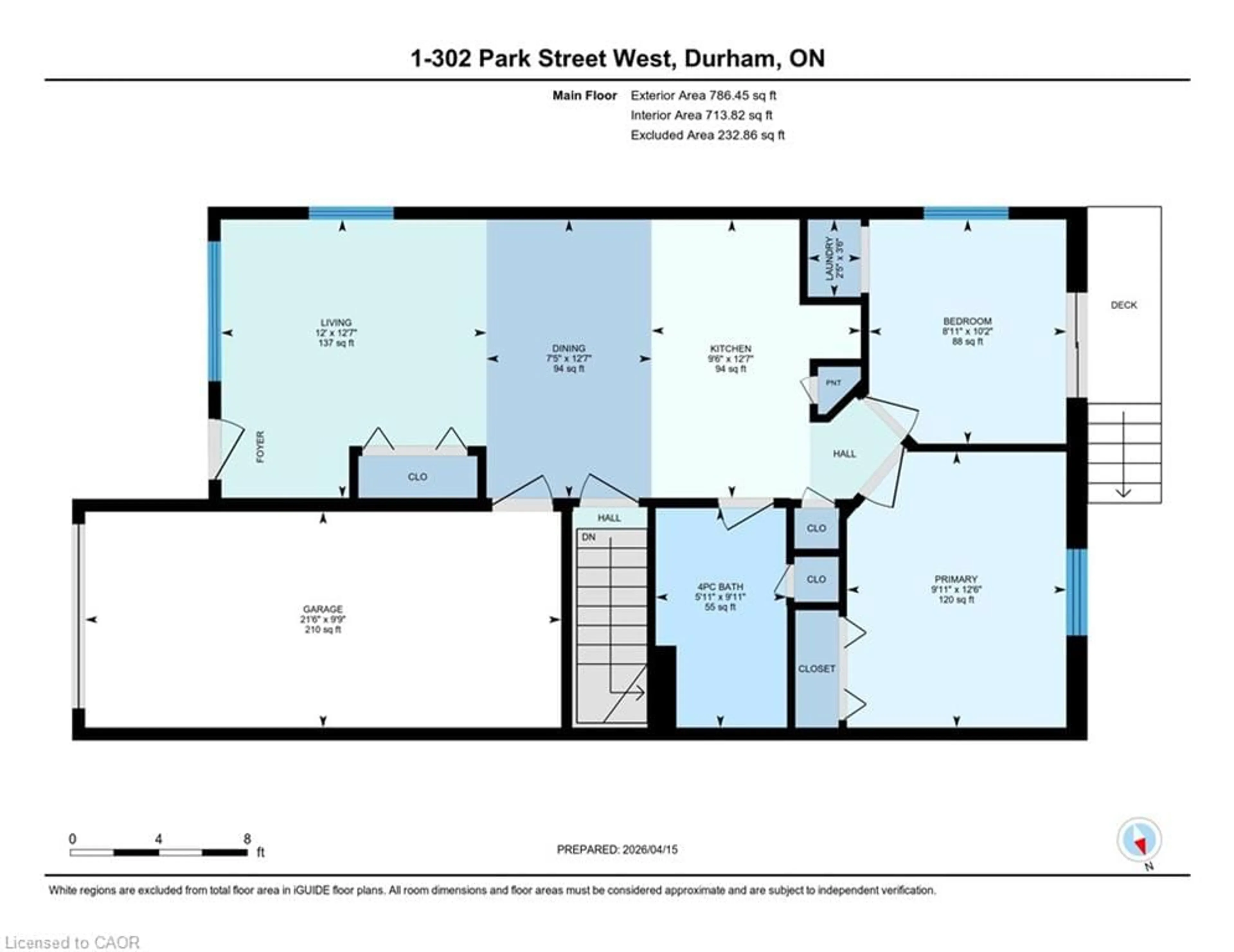 Floor plan for 302 Park St #1, Durham Ontario N0G 1R0
