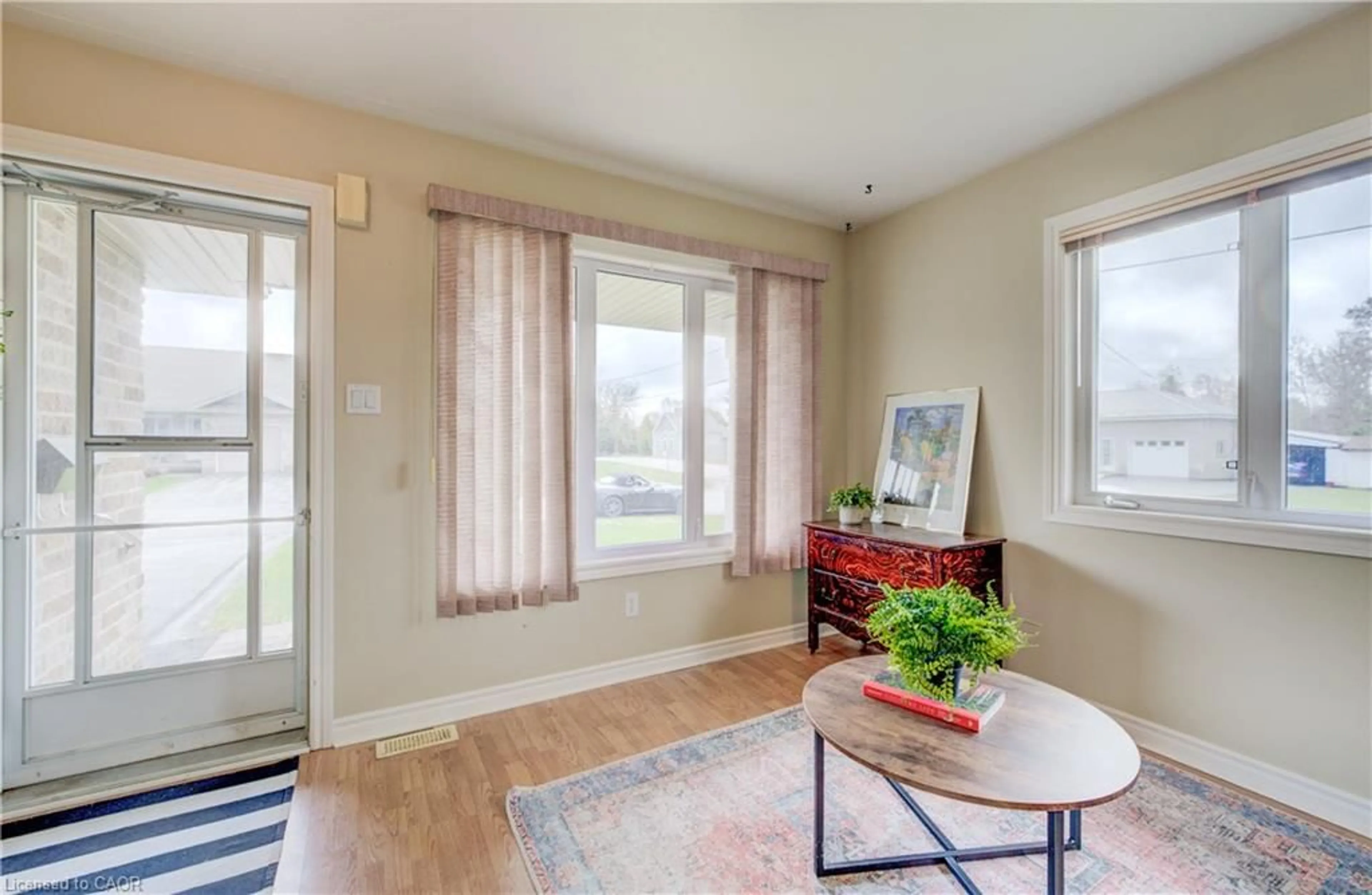 Living room with furniture, wood/laminate floor for 302 Park St #1, Durham Ontario N0G 1R0