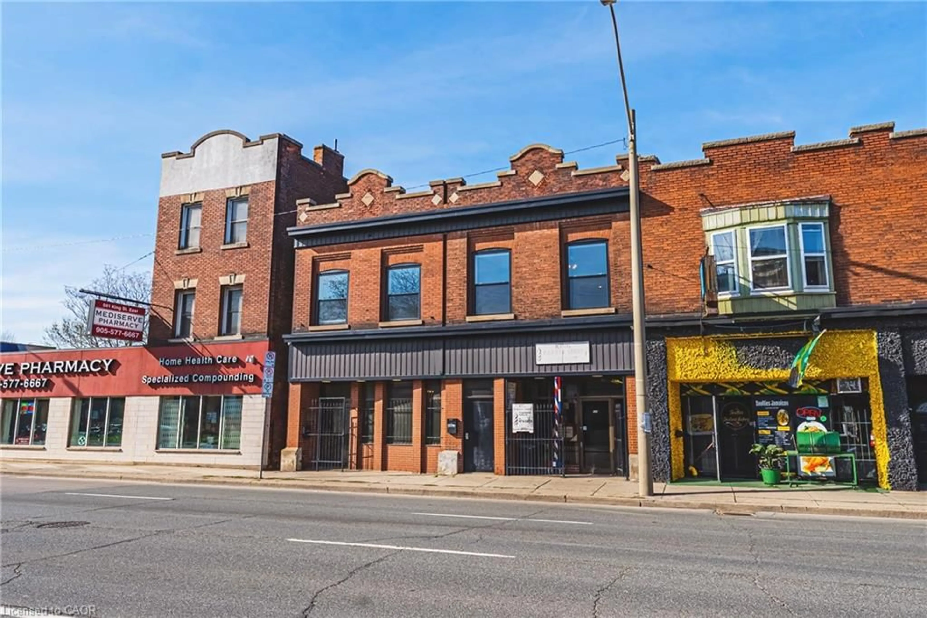 Home with brick exterior material, building for 593 & 595 King St, Hamilton Ontario L8N 1E4