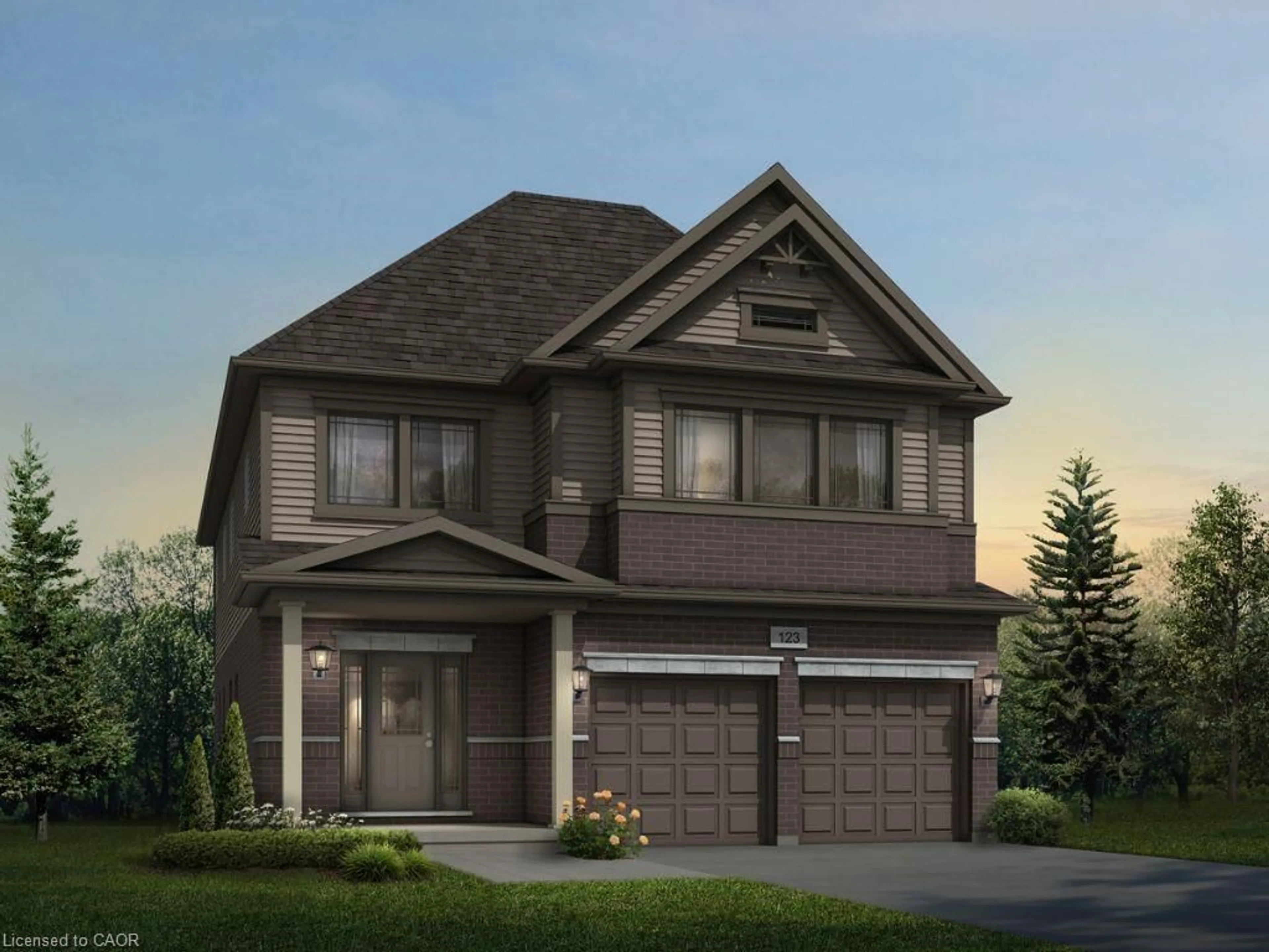 Home with brick exterior material, street for 48 Allegro Common, Cambridge Ontario N3C 1A5
