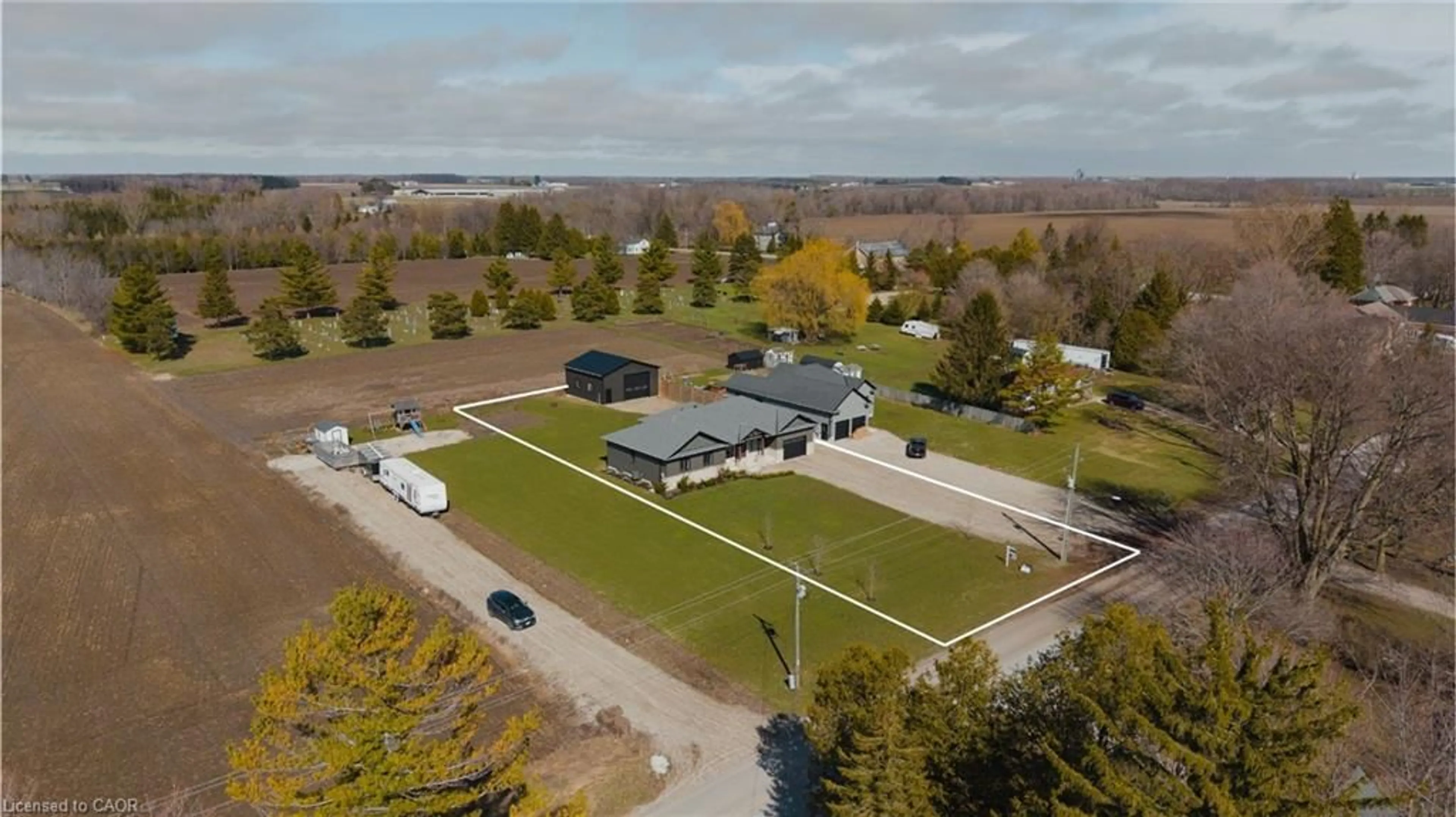 A pic from outside/outdoor area/front of a property/back of a property/a pic from drone, water/lake/river/ocean view for 43830 Cranbrook Rd, Brussels Ontario N0G 1H0