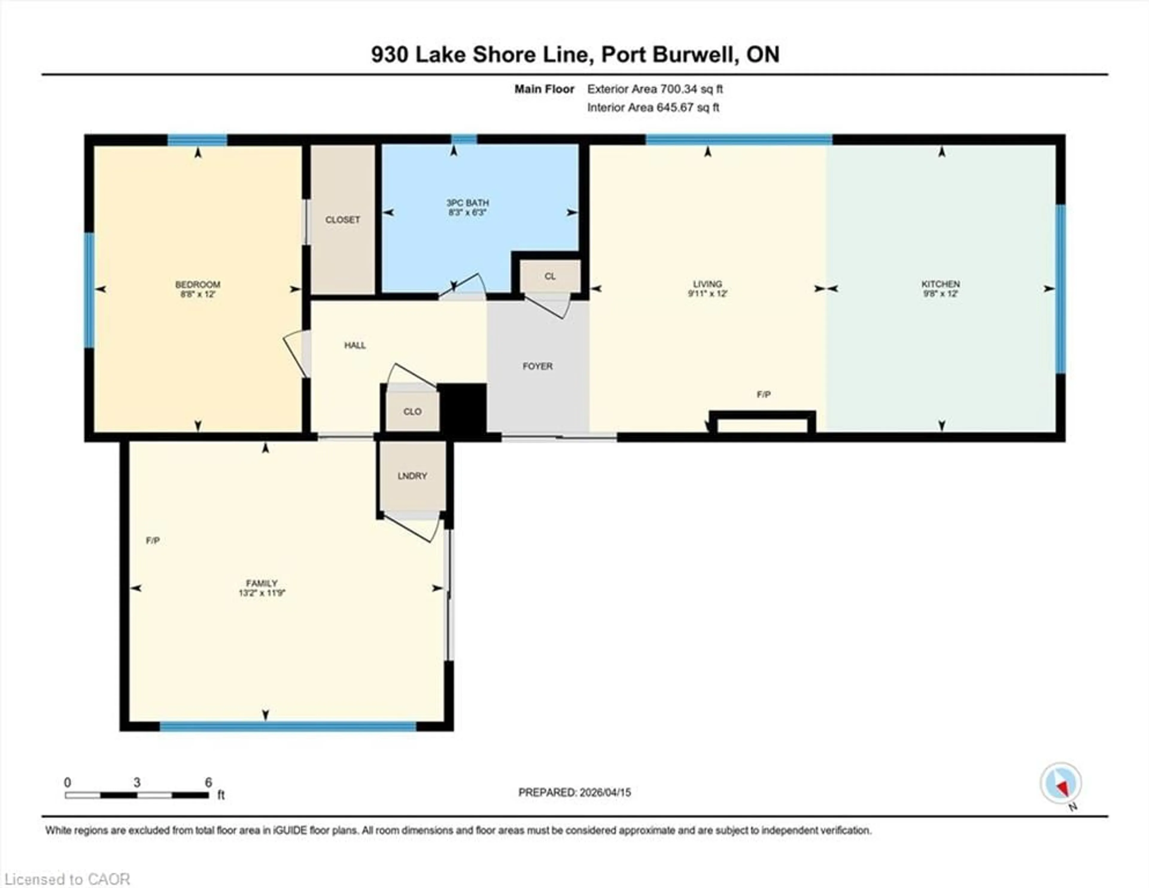 Floor plan for 930 Lakeshore Rd #83, Norfolk County Ontario N0J 1T0