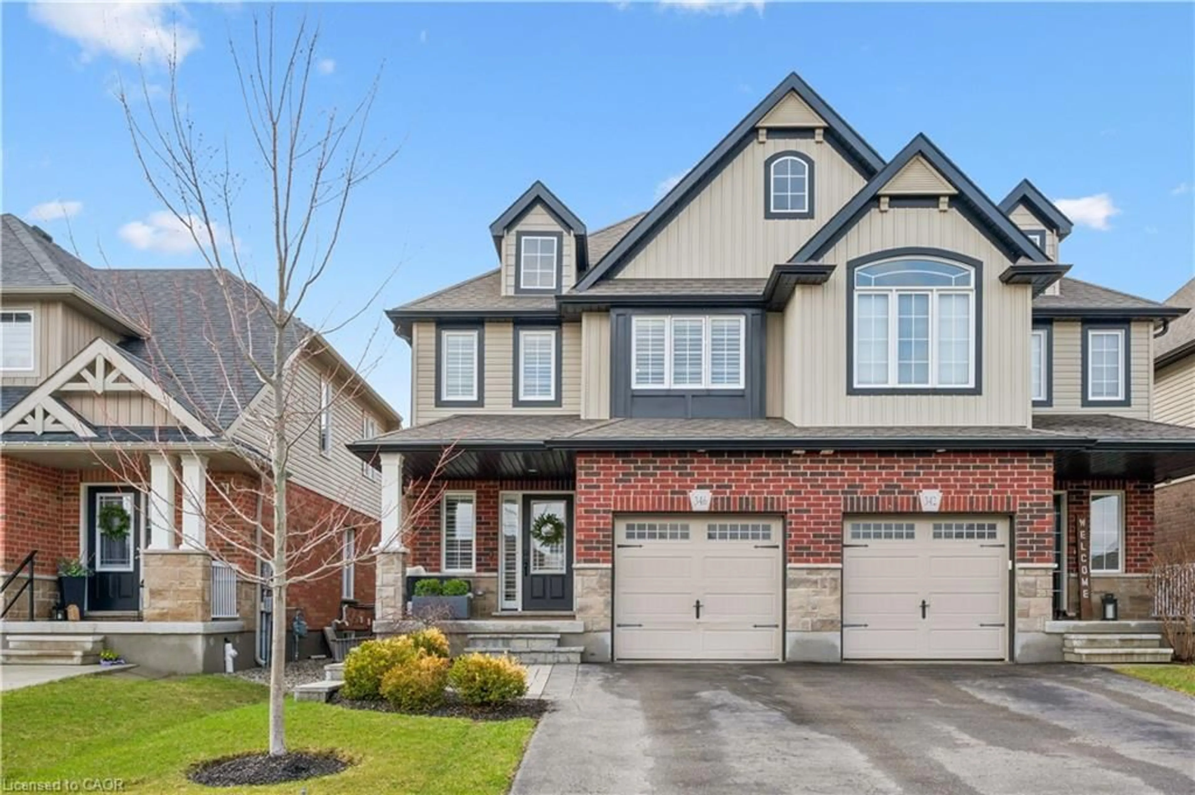 Home with brick exterior material, street for 346 Finoro Cres, Elmira Ontario N3B 1N3