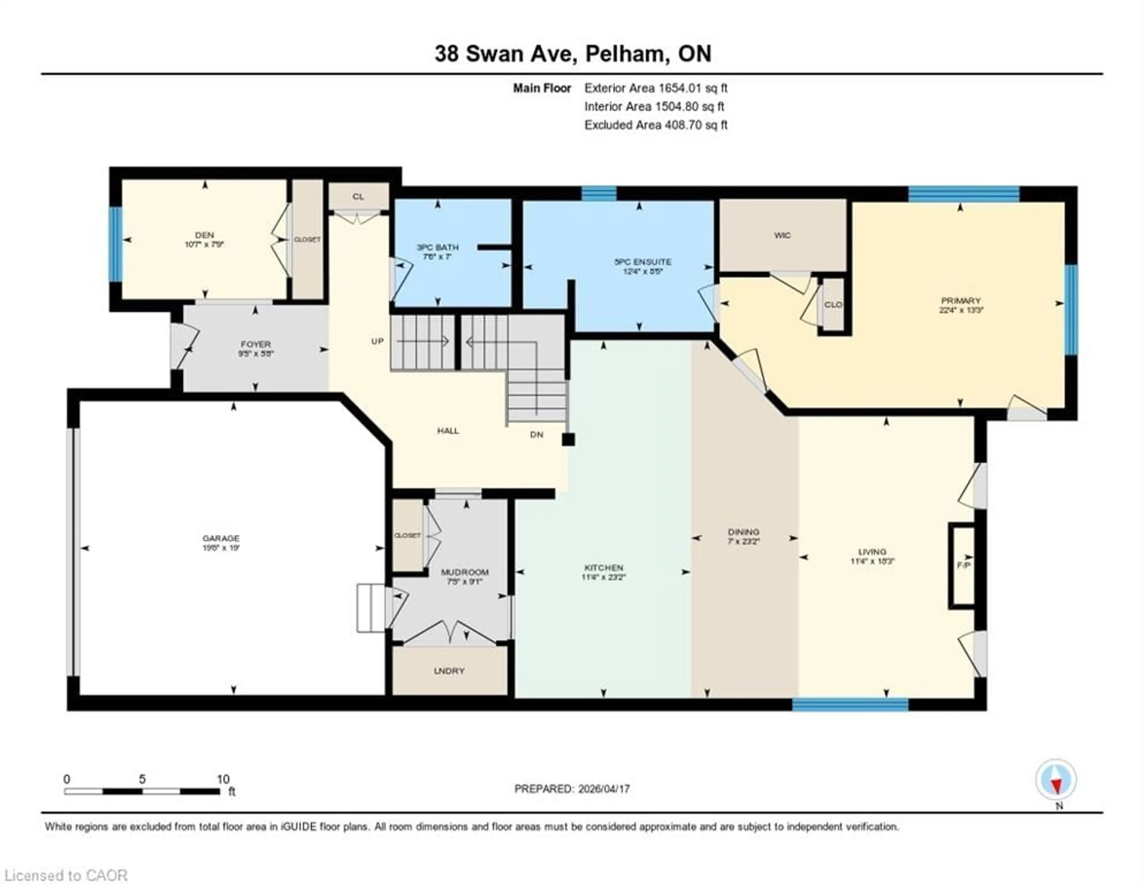 Floor plan for 38 Swan Ave, Fonthill Ontario L0S 1E6