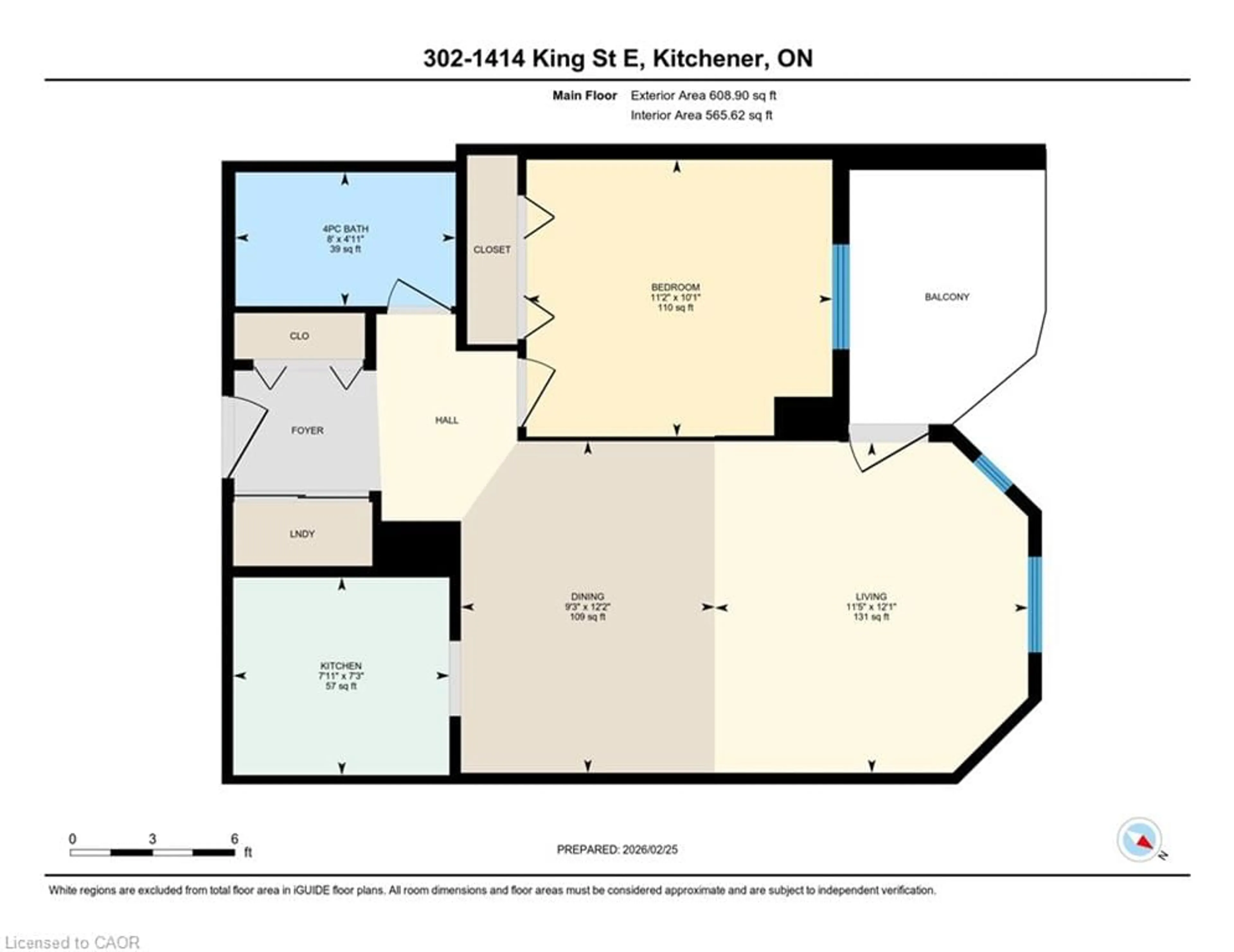Floor plan for 1414 King St #302, Kitchener Ontario N2G 4T8