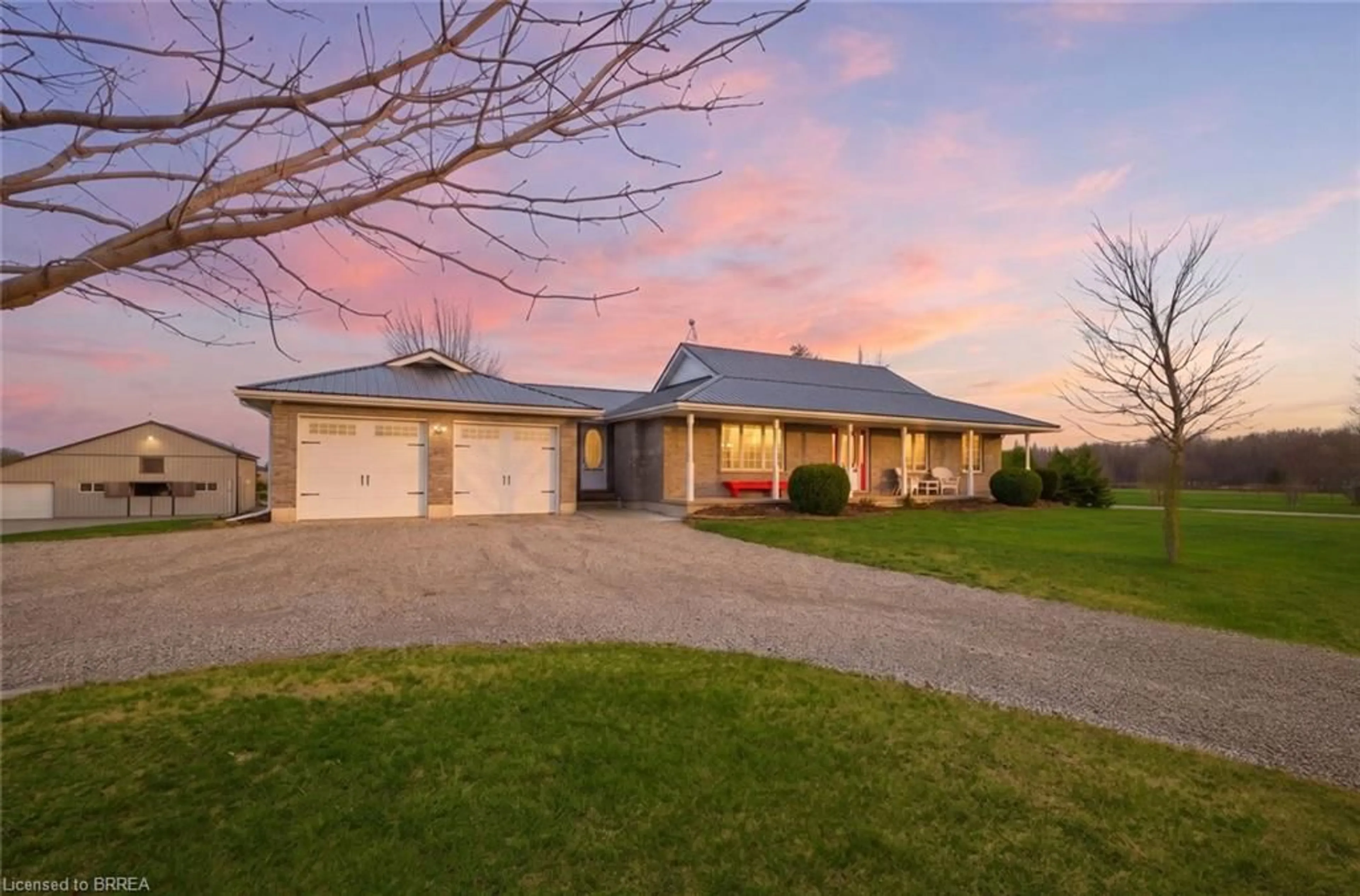 A pic from outside/outdoor area/front of a property/back of a property/a pic from drone, street for 115 Tenth Concession Rd, Burford Ontario N0E 1A0