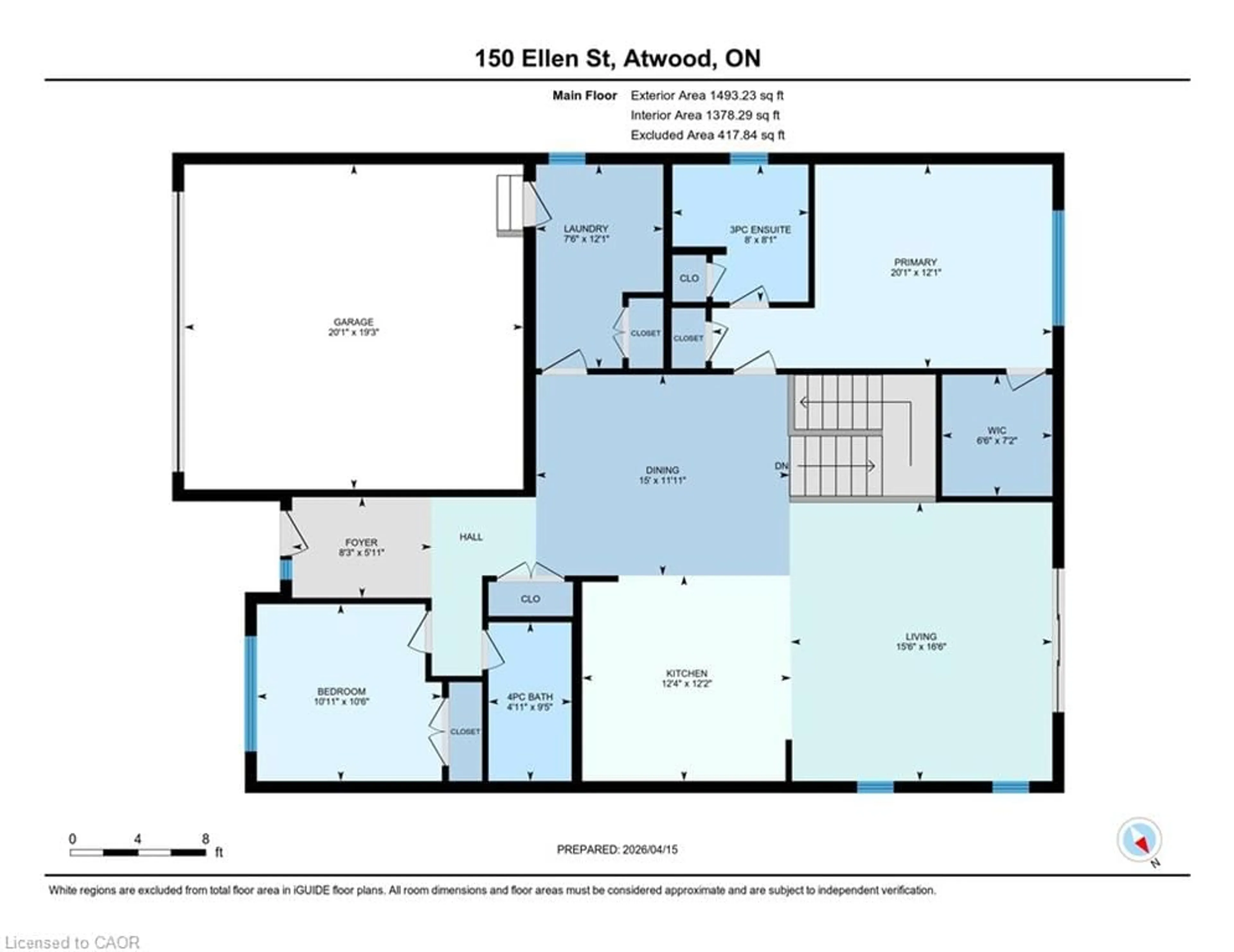 Floor plan for 150 Ellen St, Atwood Ontario N0G 1B0