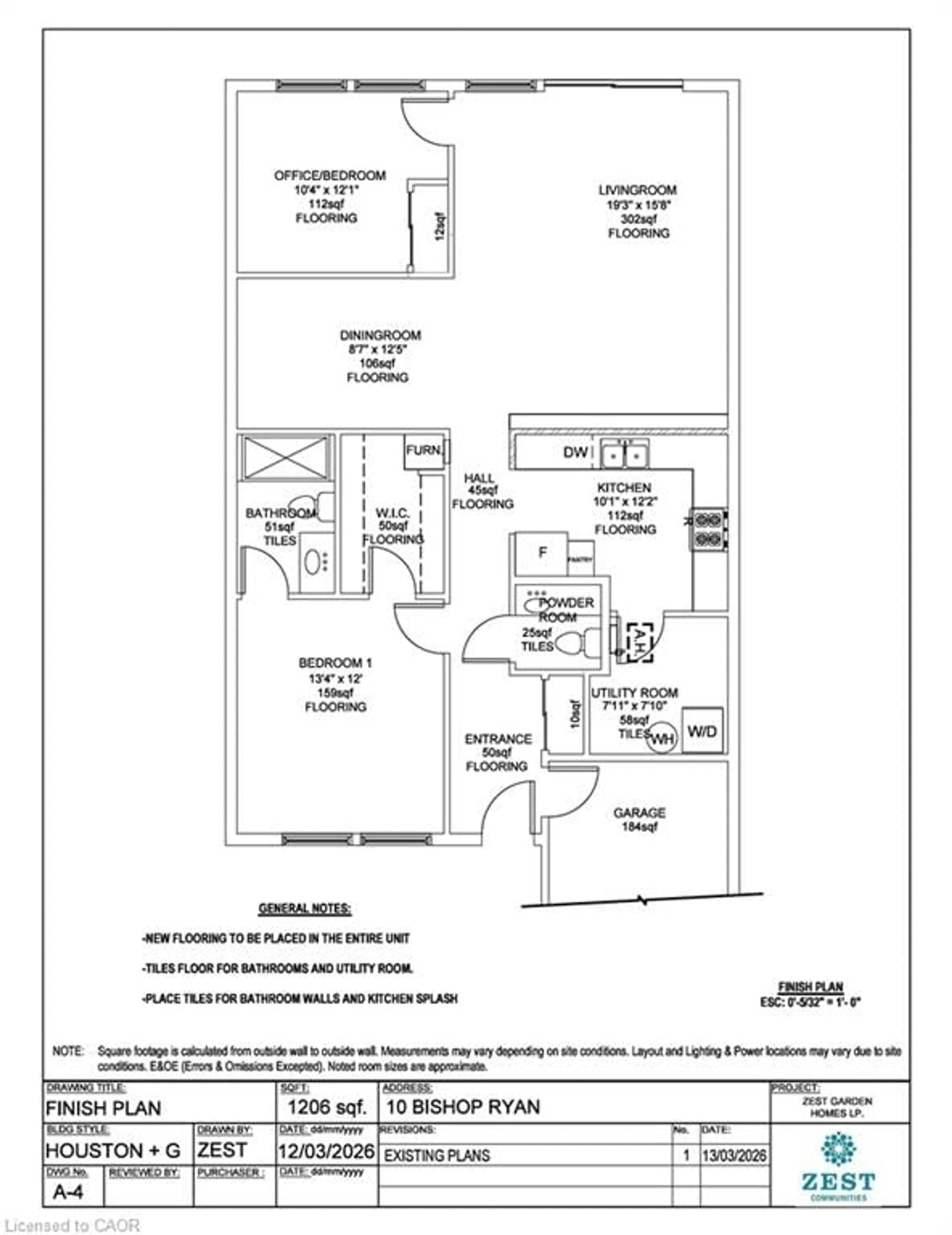 Floor plan for 10 Bishop Ryan Way, Hamilton Ontario L9B 2L8