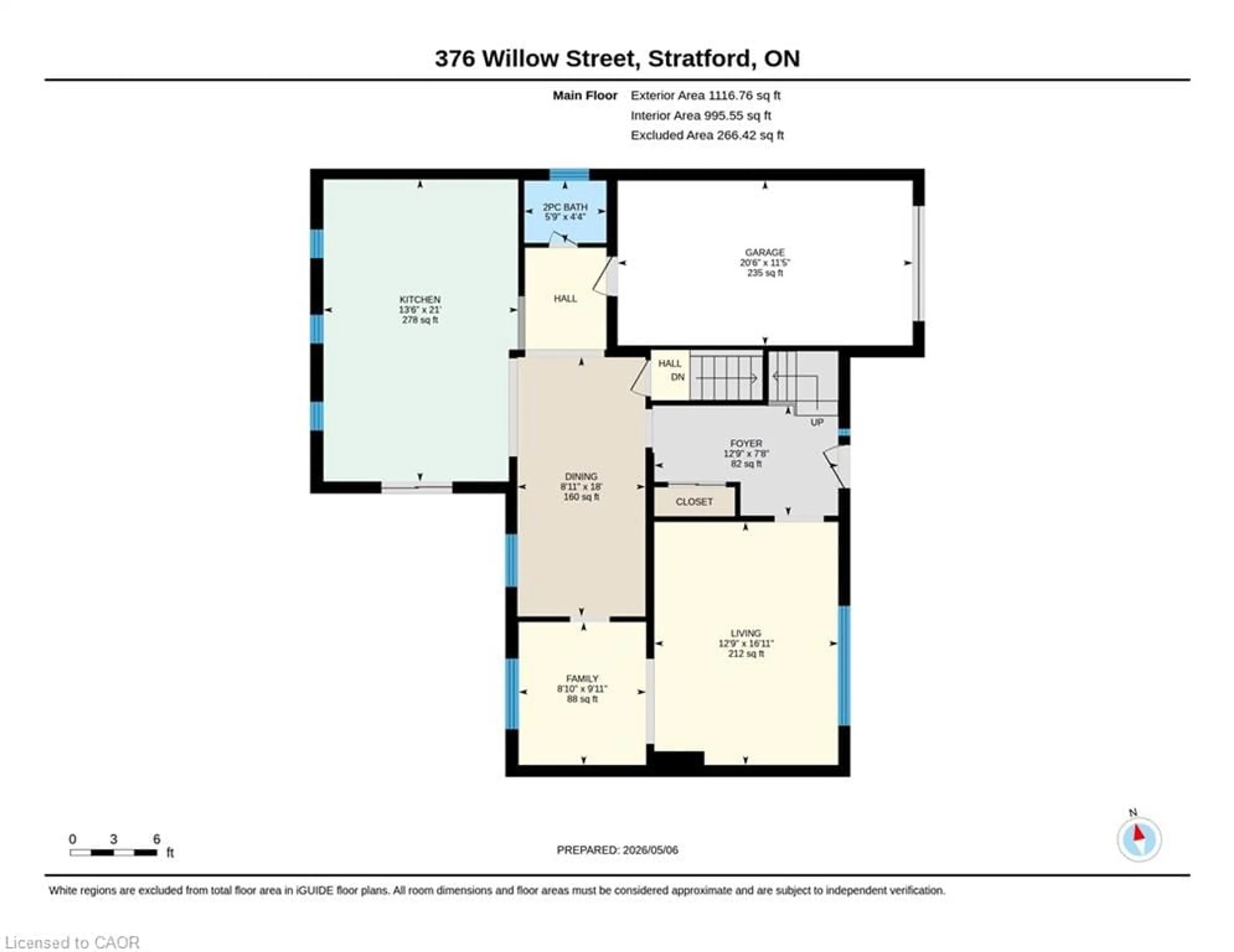 Floor plan for 376 Willow St, Stratford Ontario N5A 3B7