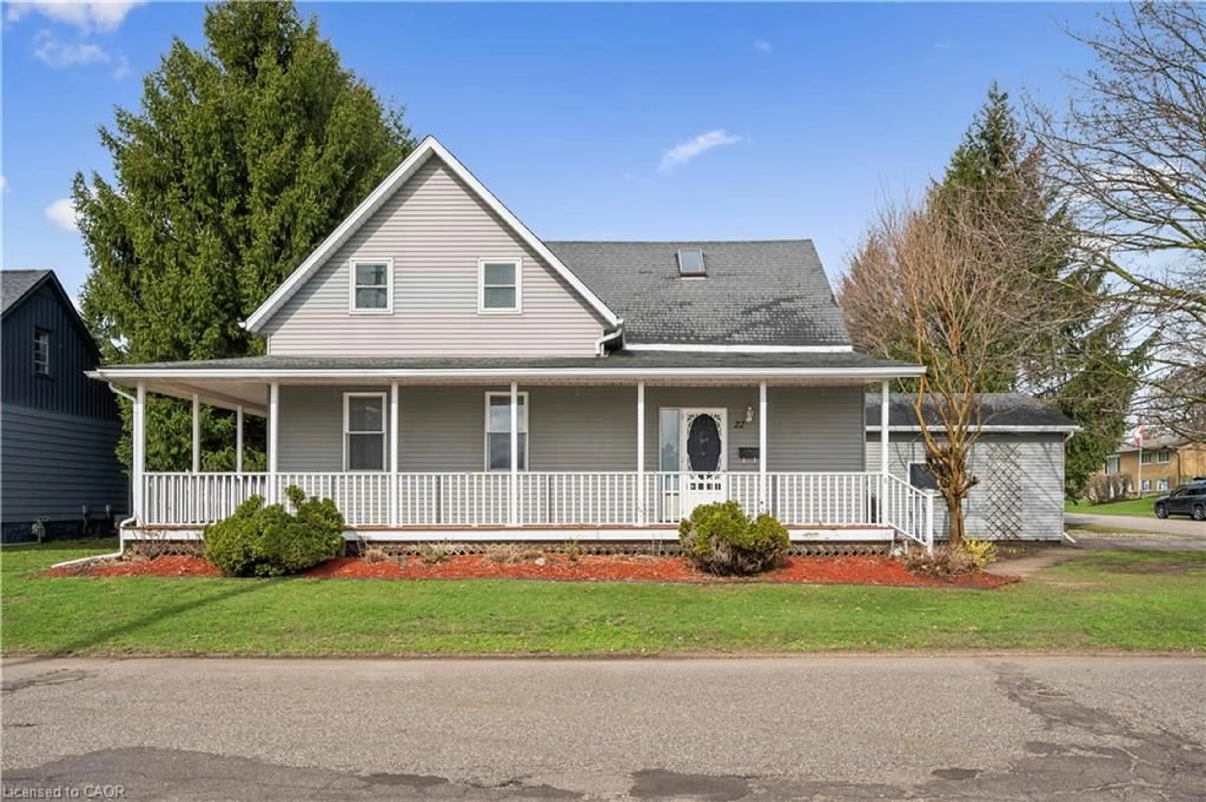 Home with vinyl exterior material, street for 22 Charles St, St. Clements Ontario N0B 2M0