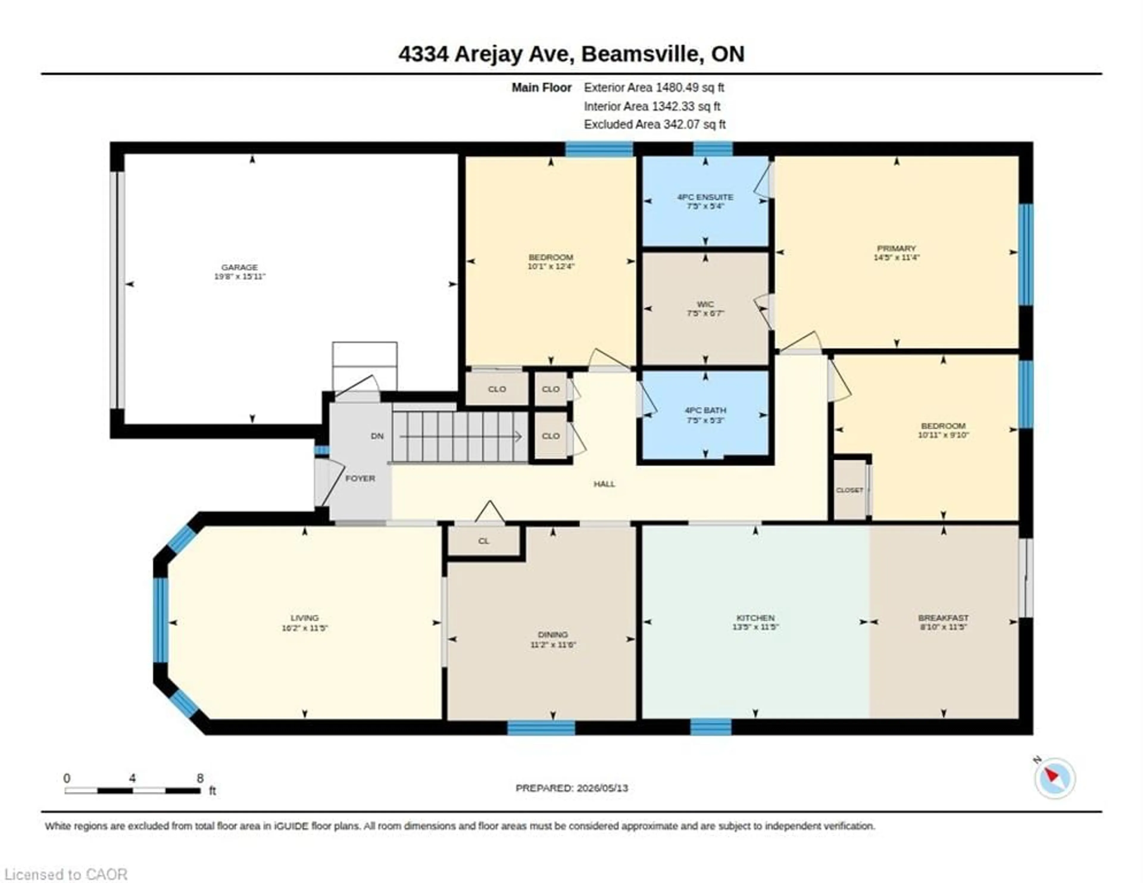 Floor plan for 4334 Arejay Ave, Beamsville Ontario L3J 0P7