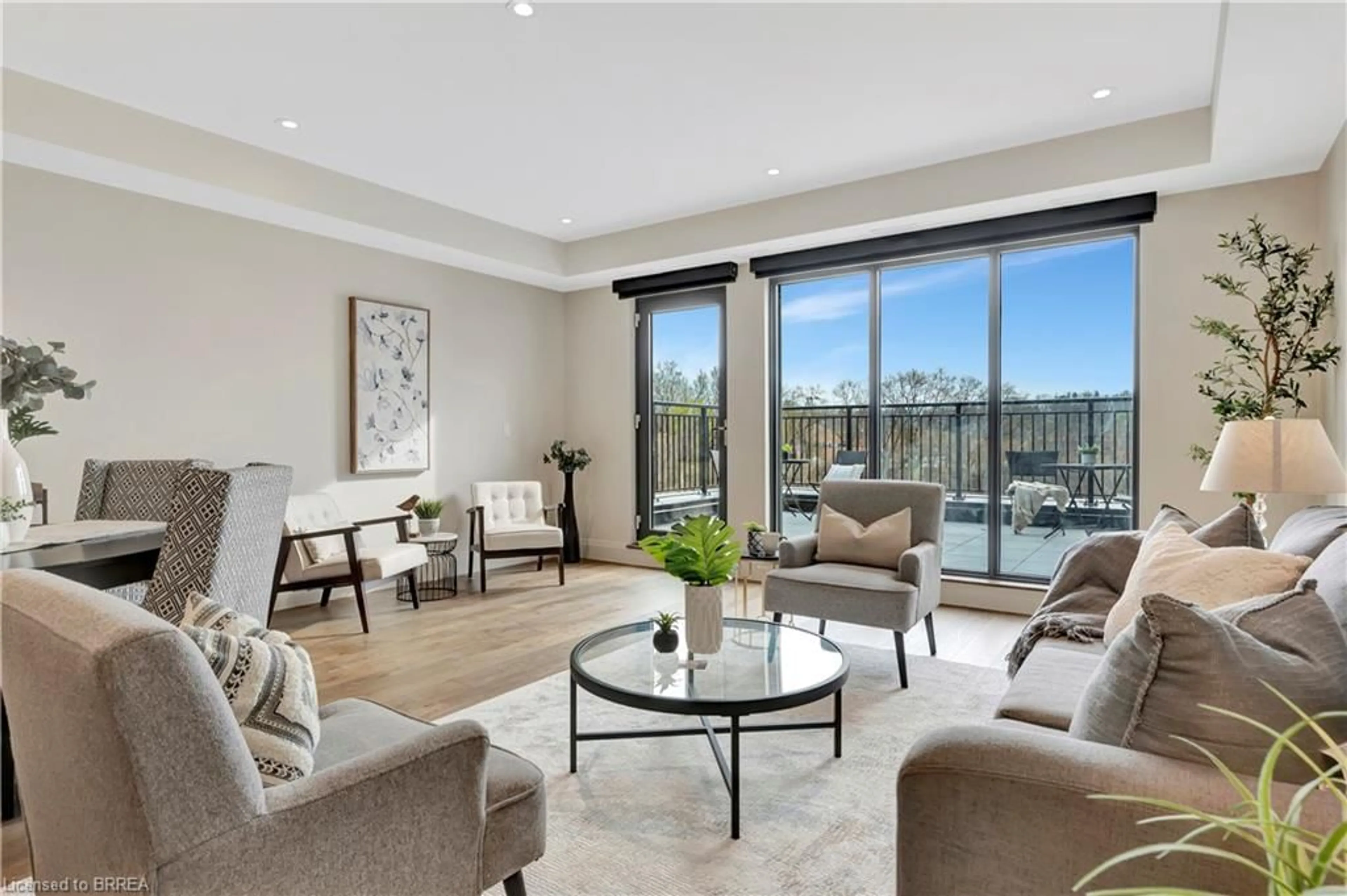 Living room with furniture, unknown for 7 Grand River St #204, Paris Ontario N3L 2L9