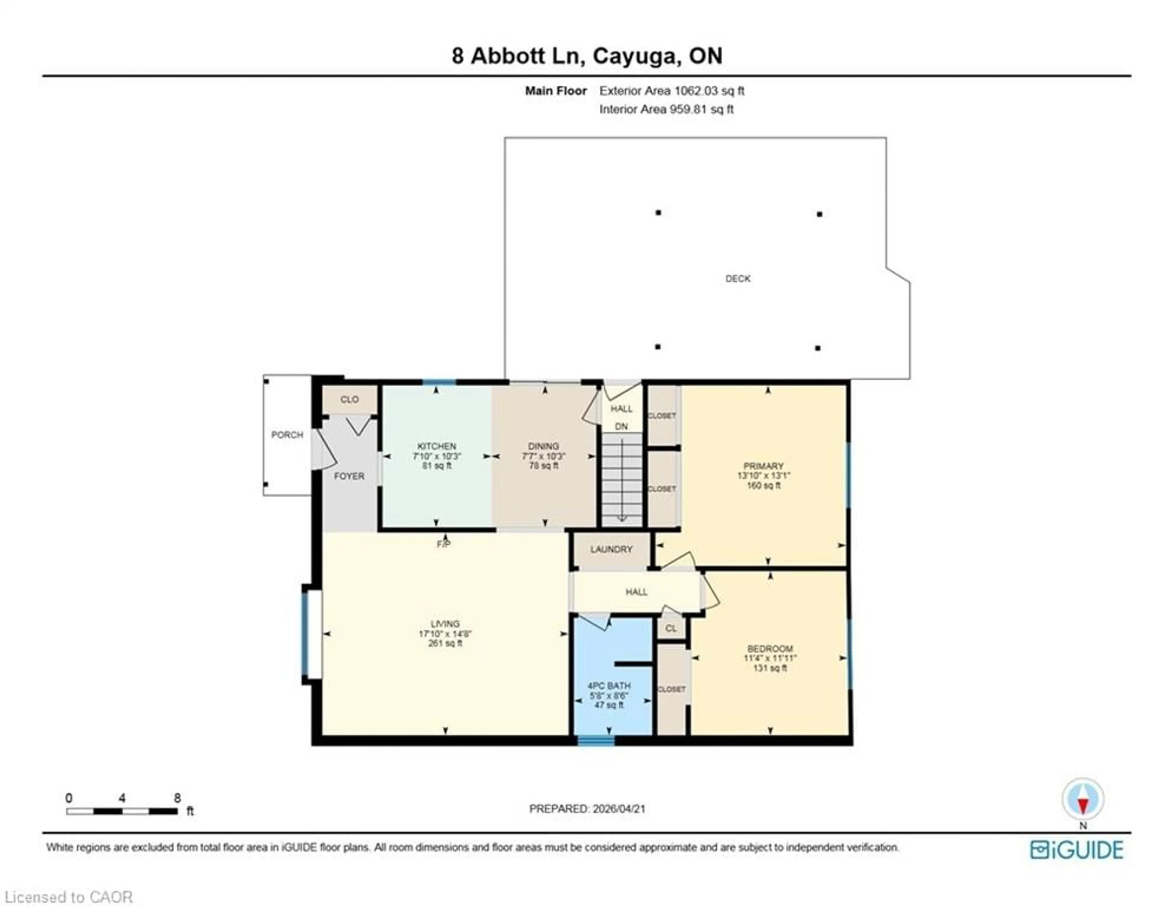 Floor plan for 8 Abbott Lane, Cayuga Ontario N0A 1E0