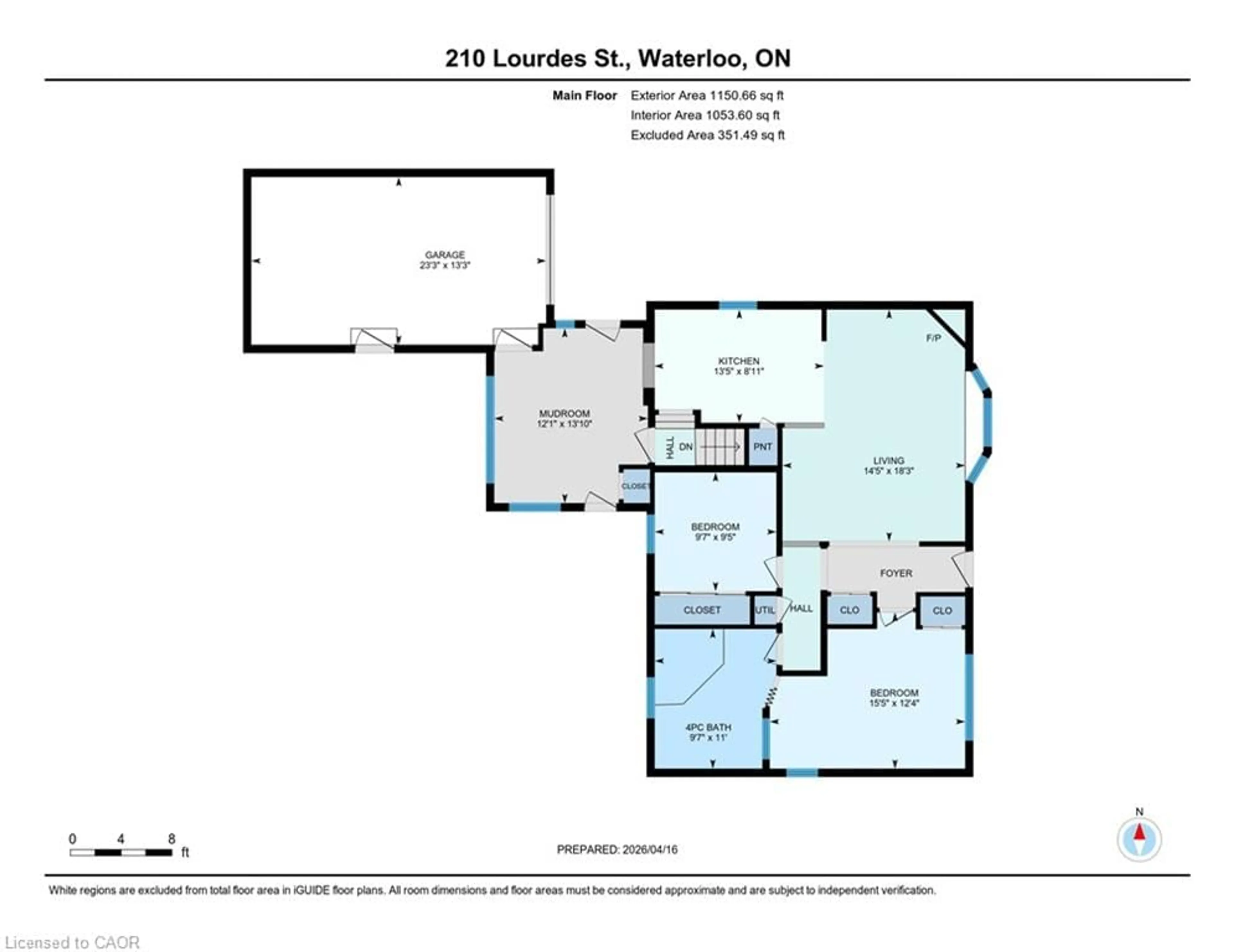 Floor plan for 210 Lourdes St, Waterloo Ontario N2L 1N7