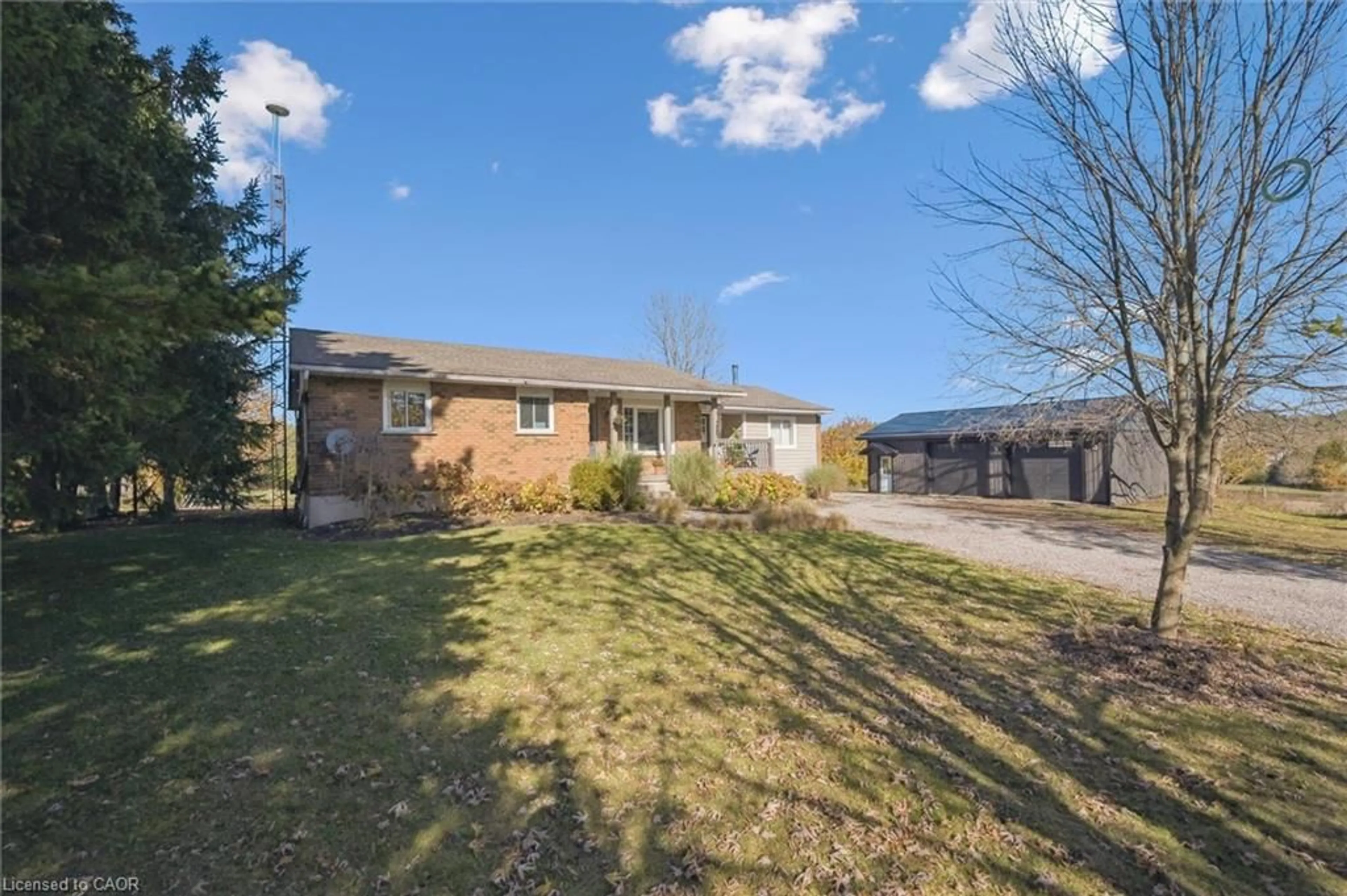 A pic from outside/outdoor area/front of a property/back of a property/a pic from drone, street for 323135 Durham Rd, Durham Ontario N0G 1R0