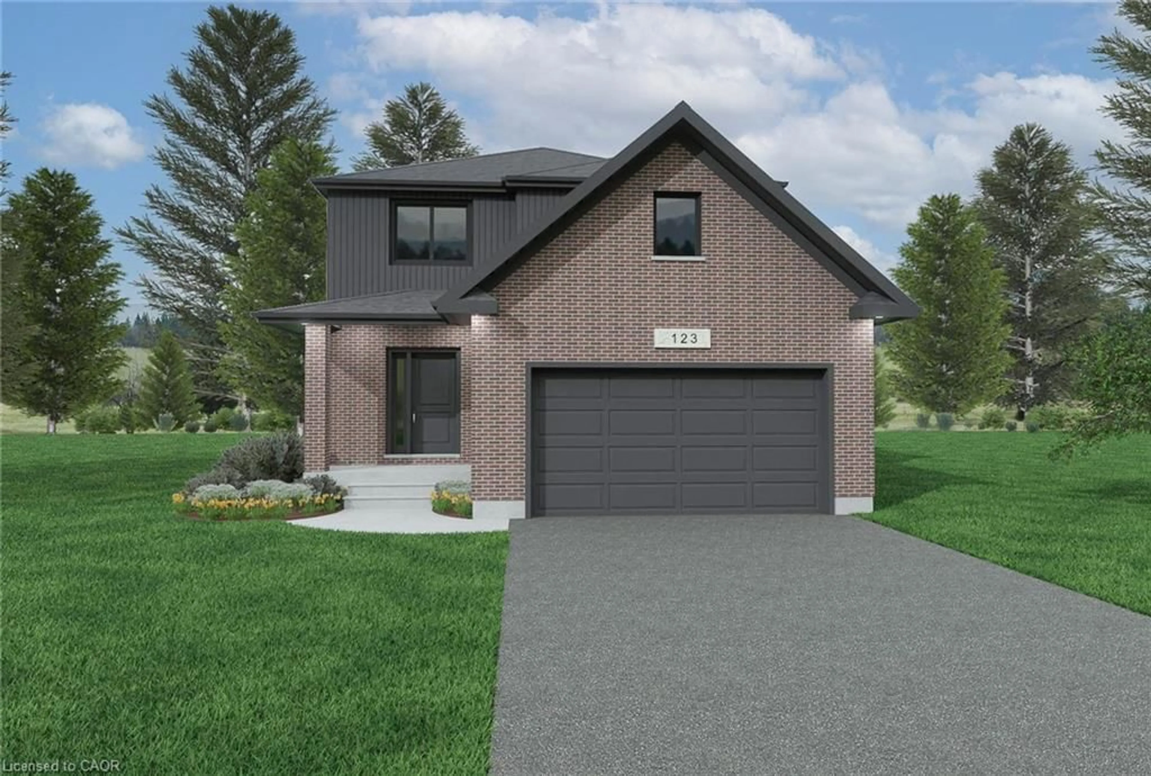 Home with brick exterior material, street for LOT 26 Featherstone St, Listowel Ontario N4W 3C2