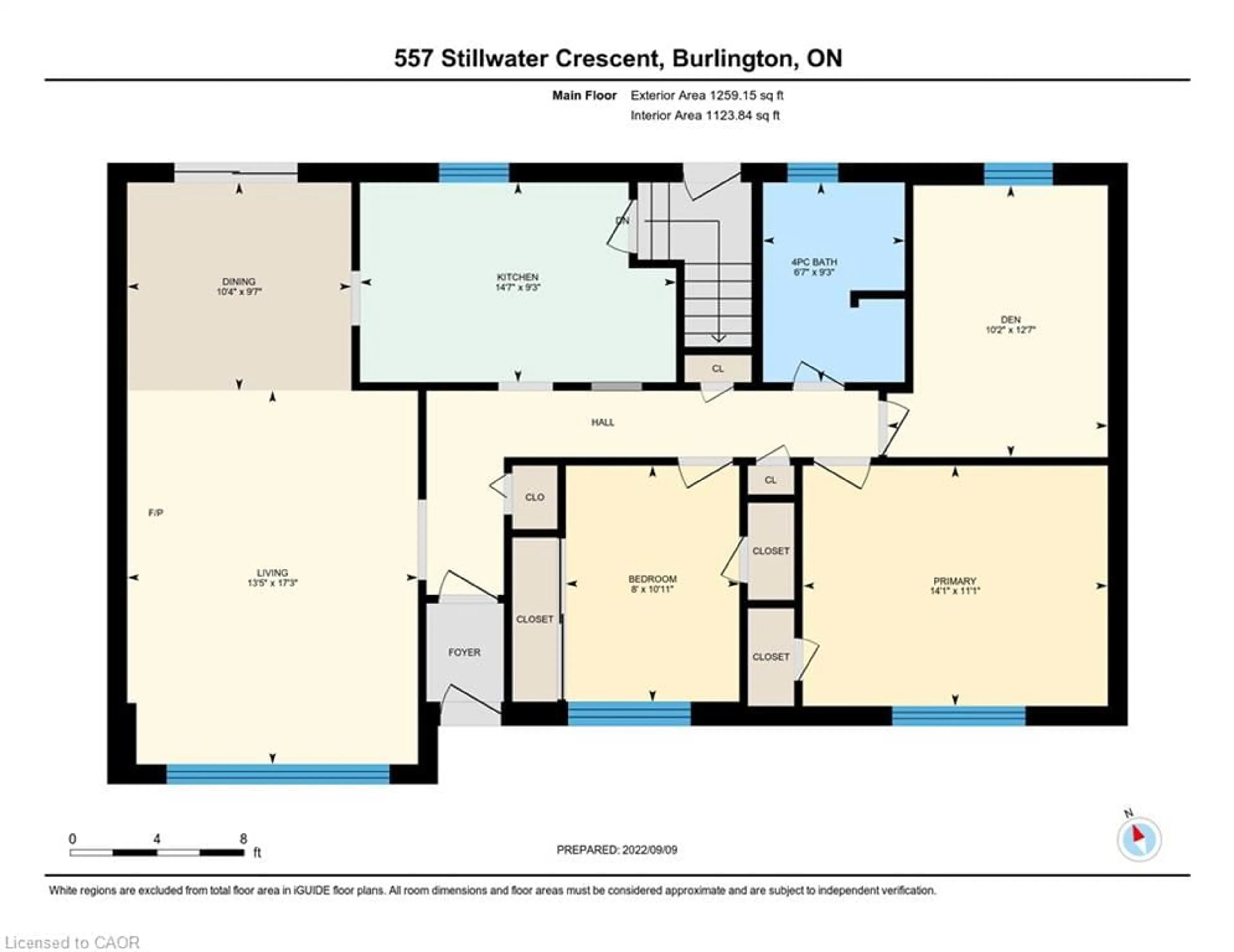 Floor plan for 557 Stillwater Cres, Burlington Ontario L7T 3M8