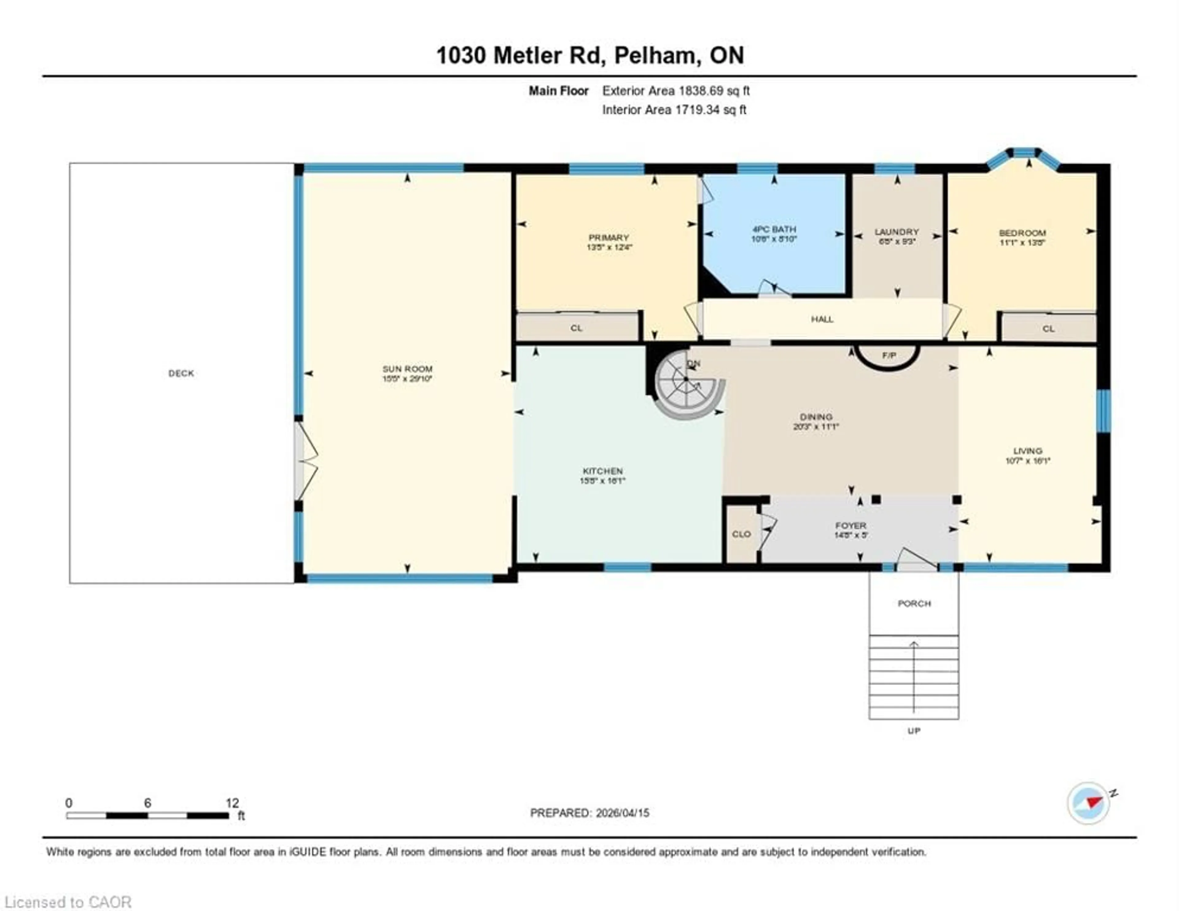 Floor plan for 1030 Metler Rd, Fenwick Ontario L0S 1C0