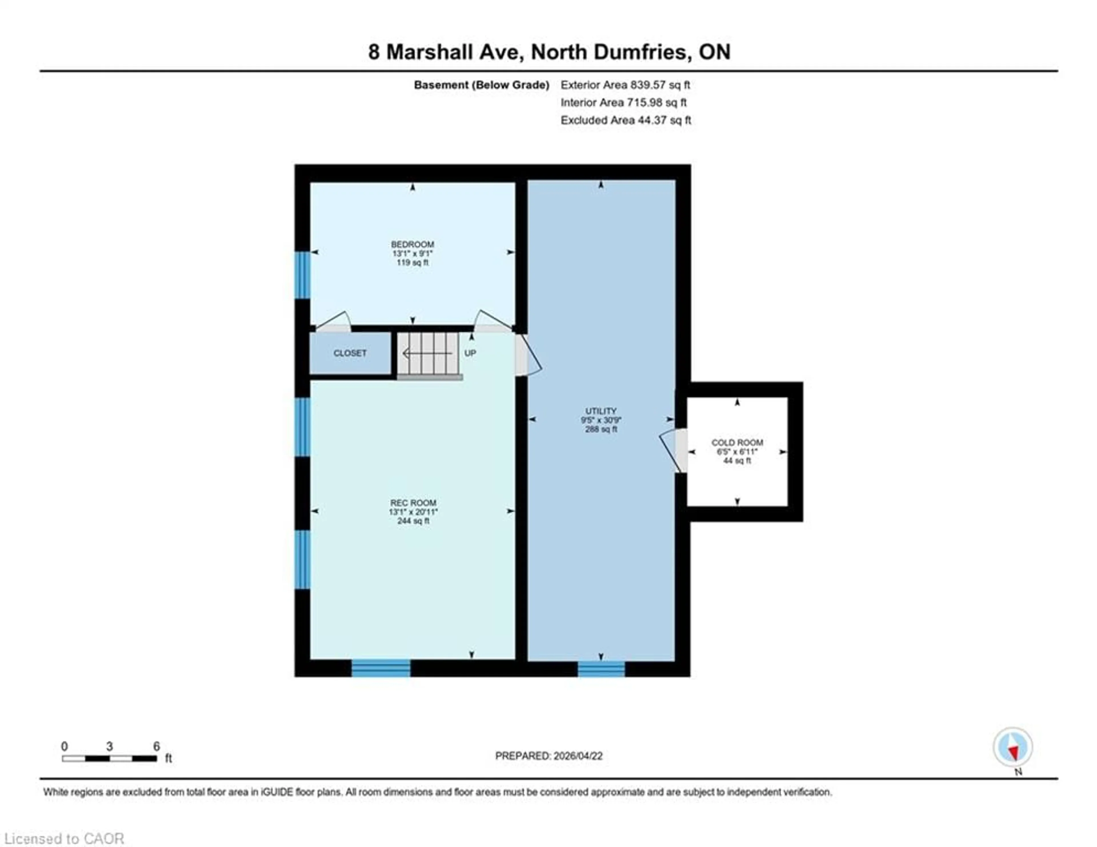 Floor plan for 8 Marshall Ave, Roseville Ontario N0B 1E0