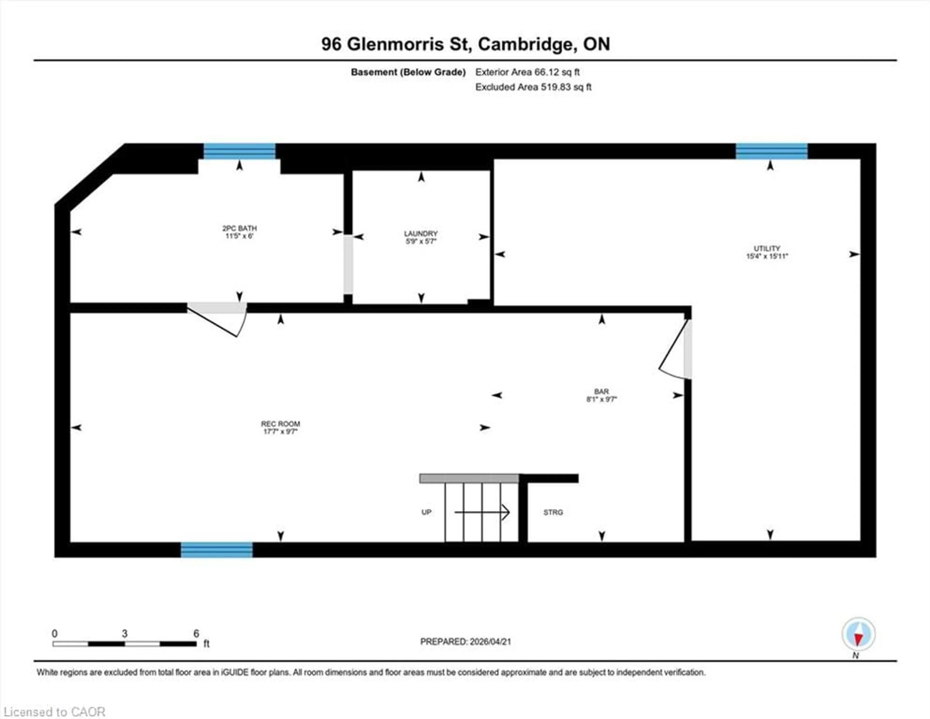 Floor plan for 96 Glenmorris St, Cambridge Ontario N1S 2Y9