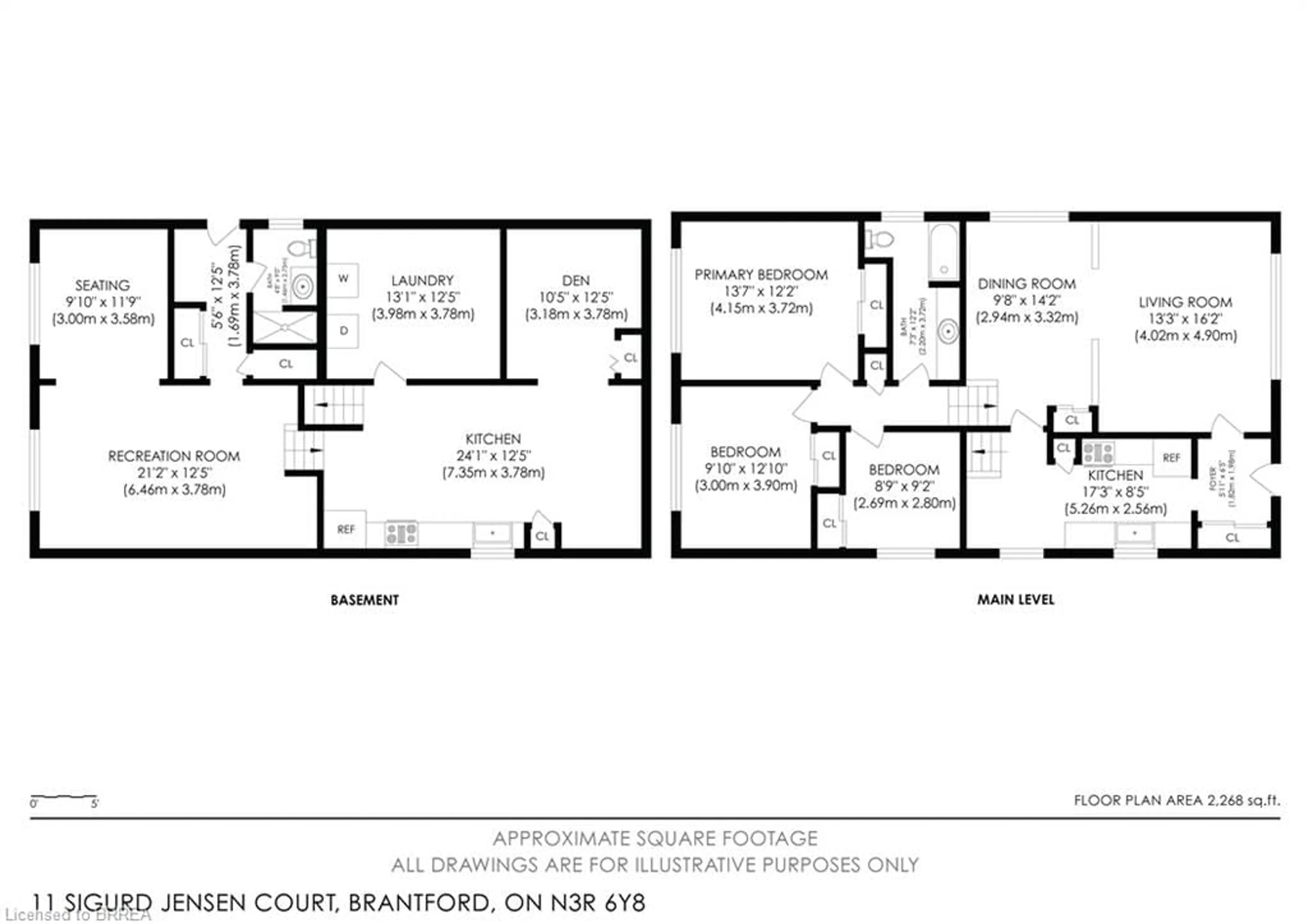 Floor plan for 11 Sigurd Jensen Crt, Brantford Ontario N3R 6Y8