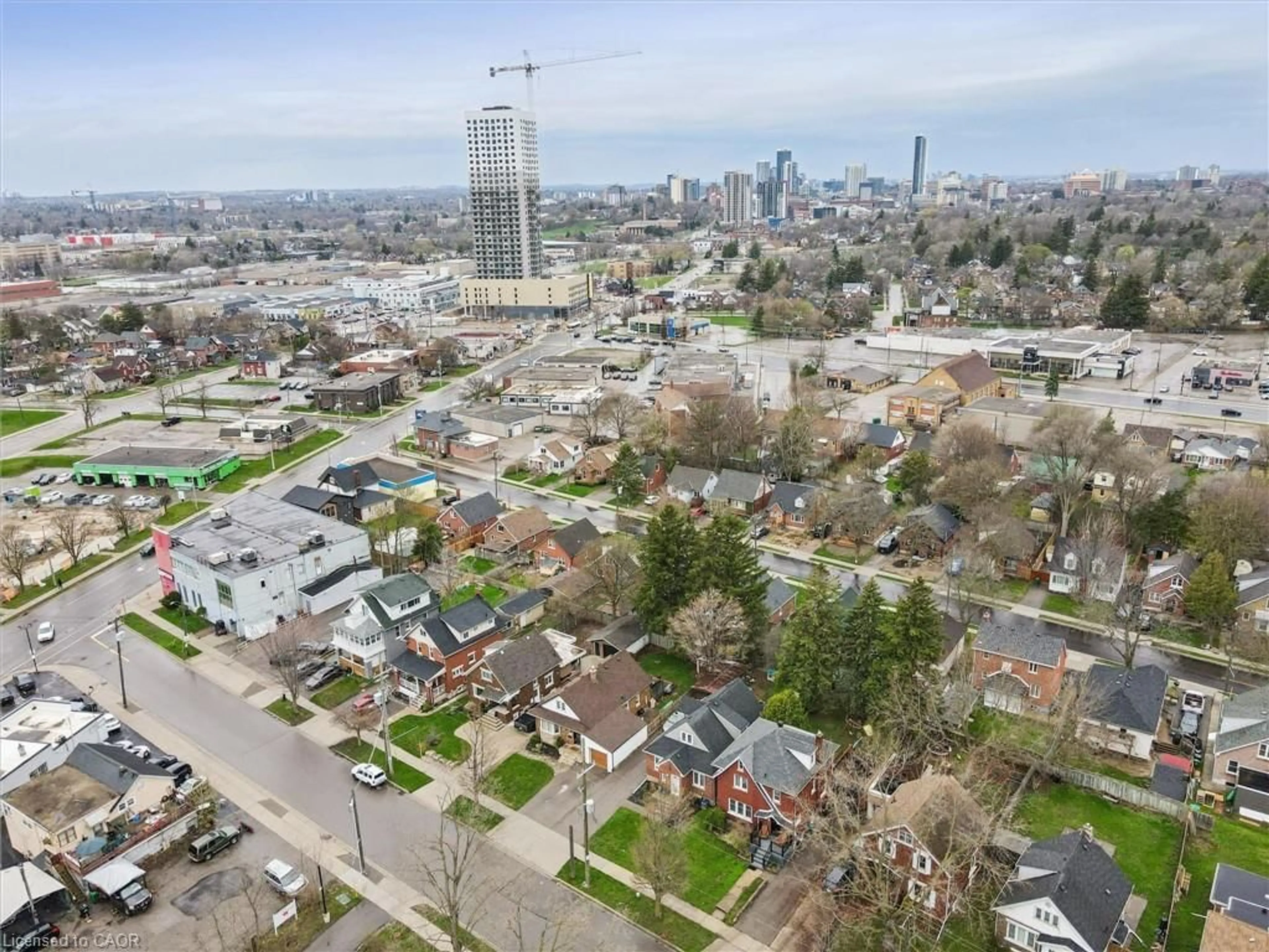 A pic from outside/outdoor area/front of a property/back of a property/a pic from drone, city buildings view from balcony for 30 Sheldon Ave, Kitchener Ontario N2H 3M2