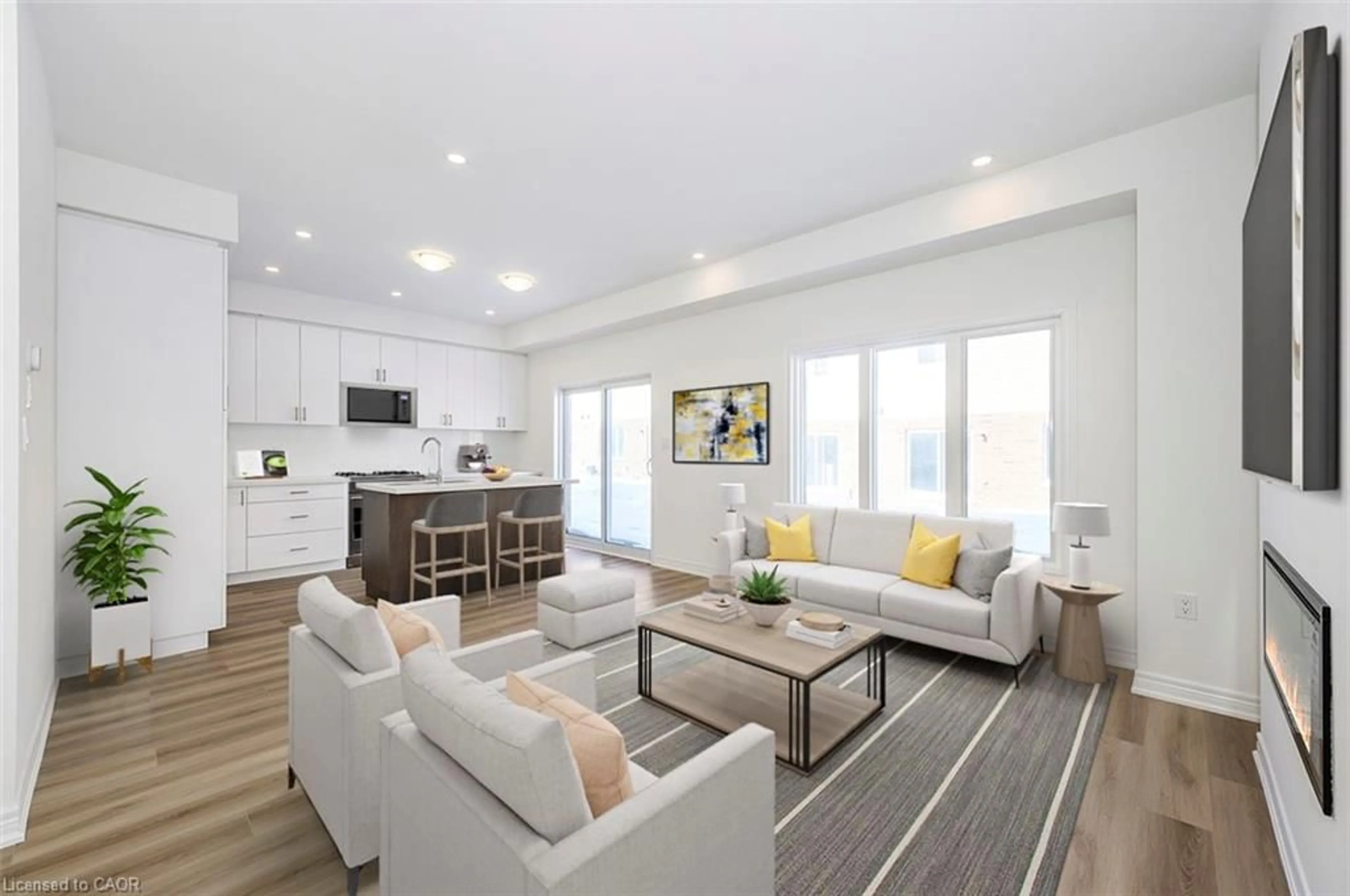 Living room with furniture, unknown for 205 Thames Way #18, Mount Hope Ontario L0R 1W0