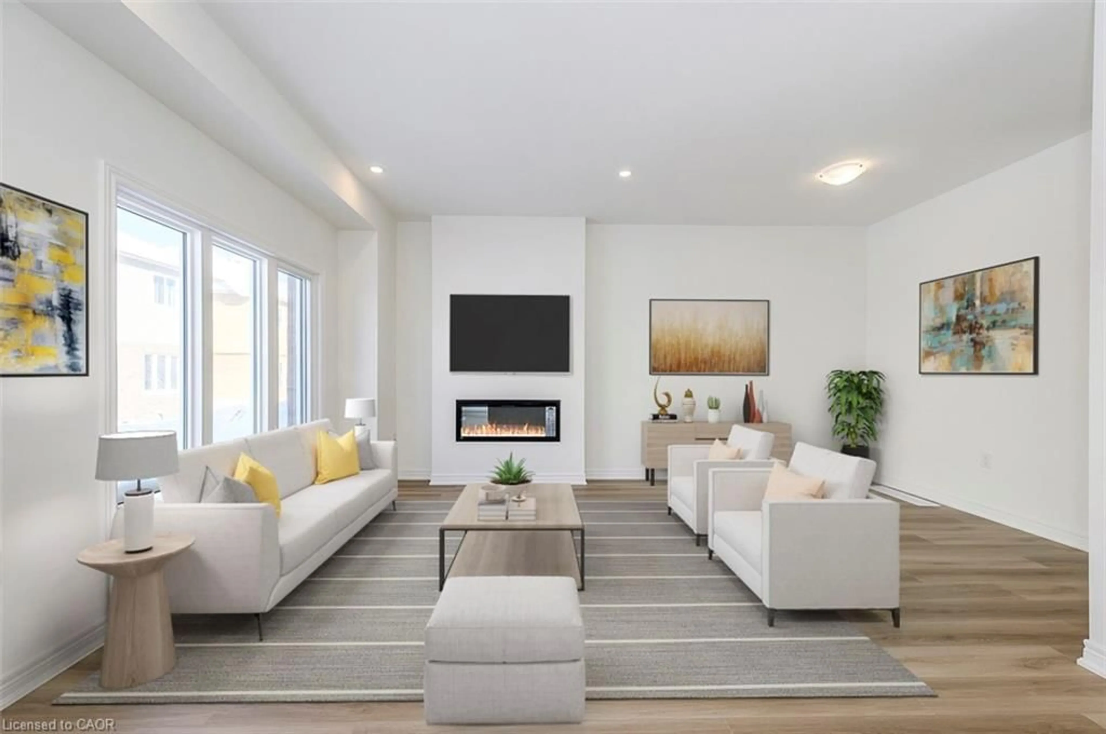 Living room with furniture, unknown for 205 Thames Way #18, Mount Hope Ontario L0R 1W0