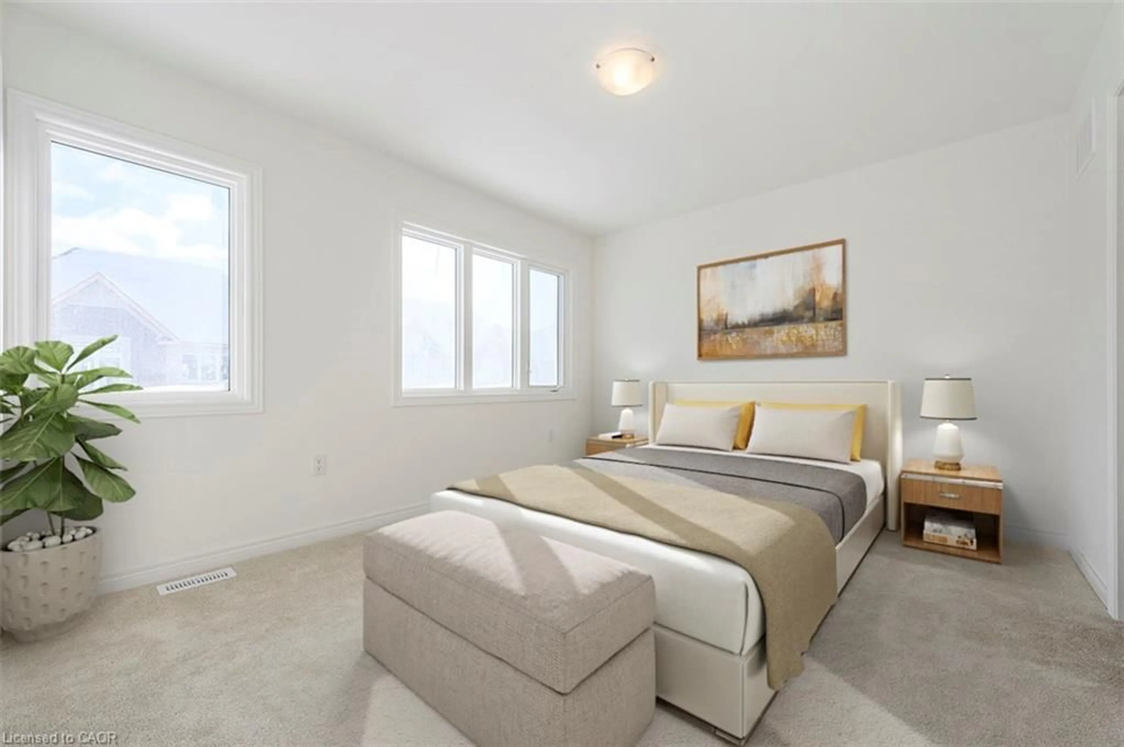 Bedroom with bed, unknown for 205 Thames Way #18, Mount Hope Ontario L0R 1W0