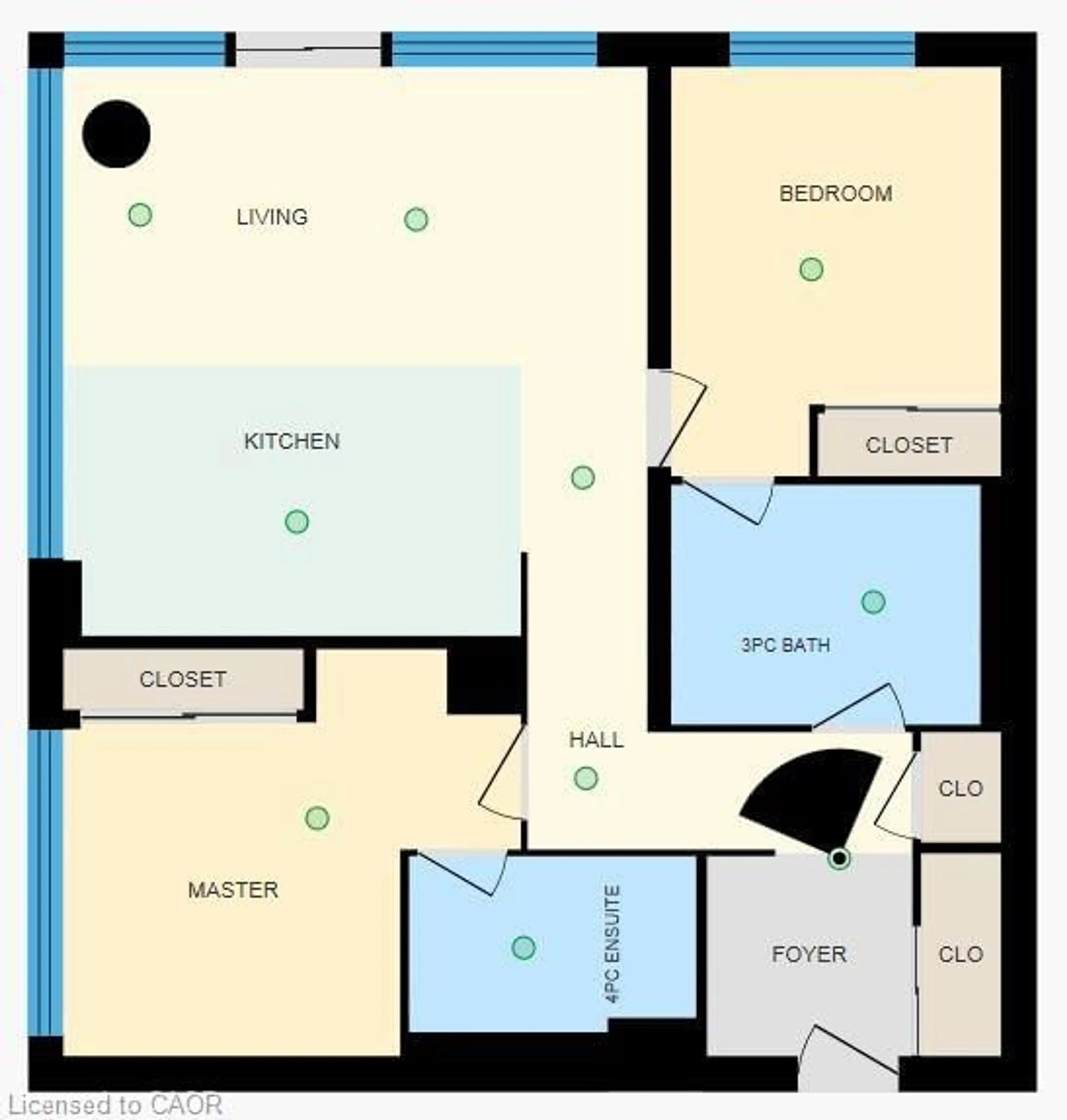 Floor plan for 85 Duke St #1402, Kitchener Ontario N2H 0B7