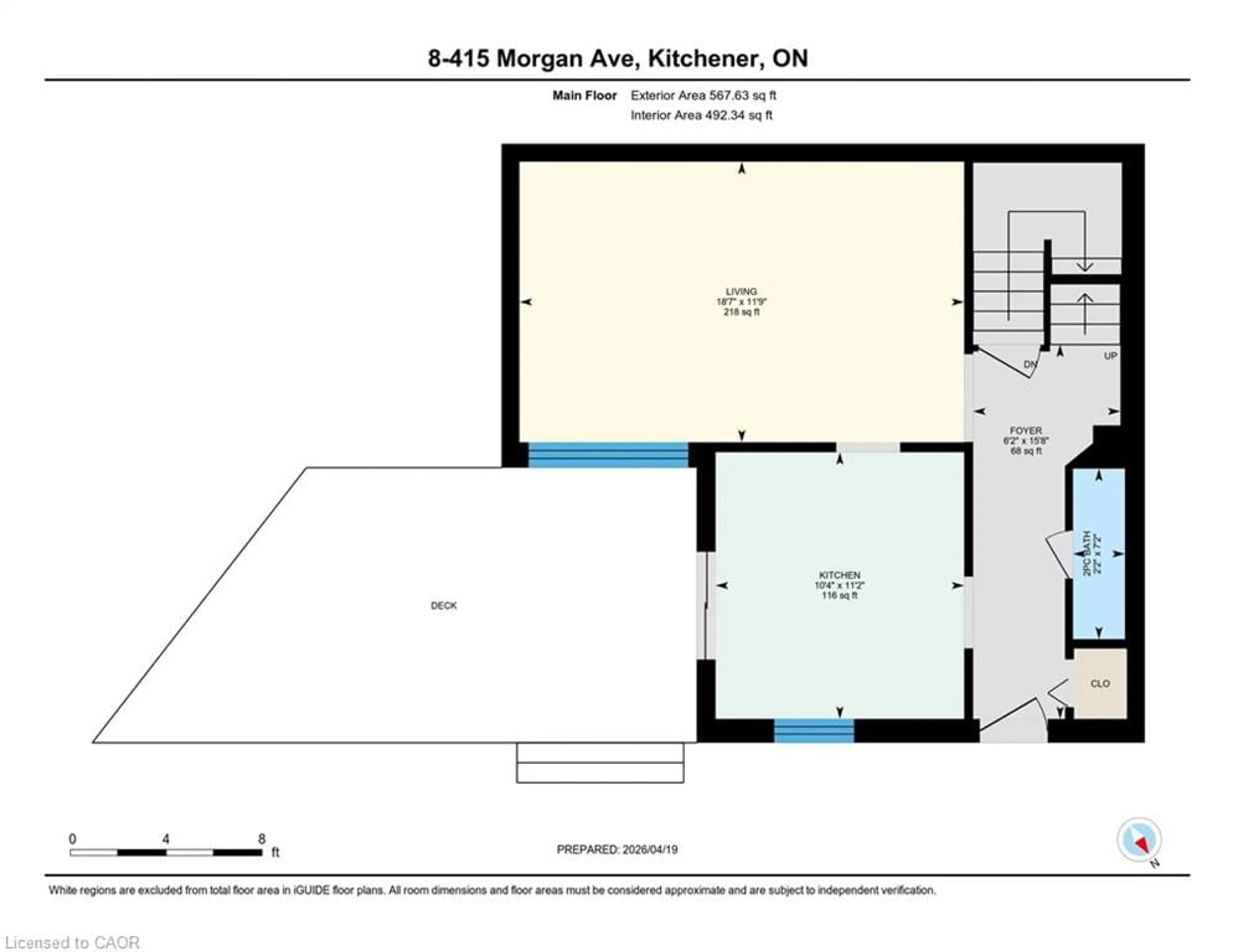Floor plan for 415 Morgan Ave #8, Kitchener Ontario N2A 2V6