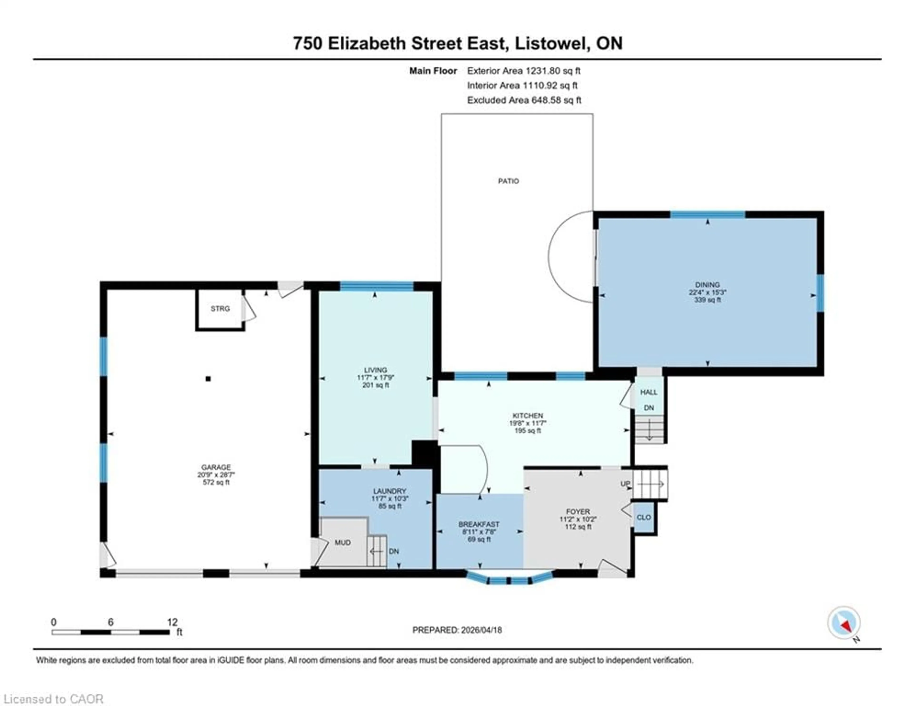 Floor plan for 750 Elizabeth St, Listowel Ontario N4W 2R6