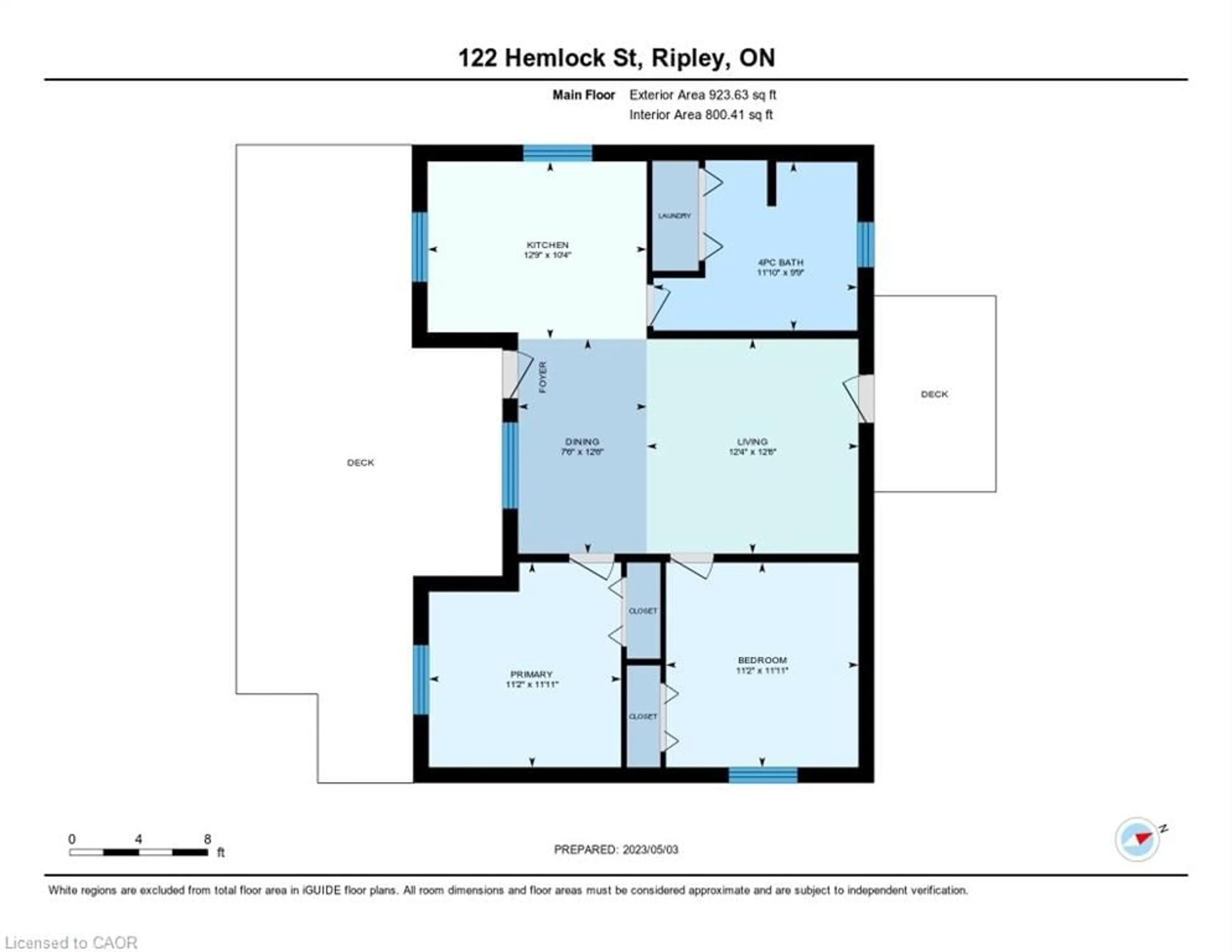Floor plan for 122 Hemlock St, Kincardine Ontario N2Z 2X3