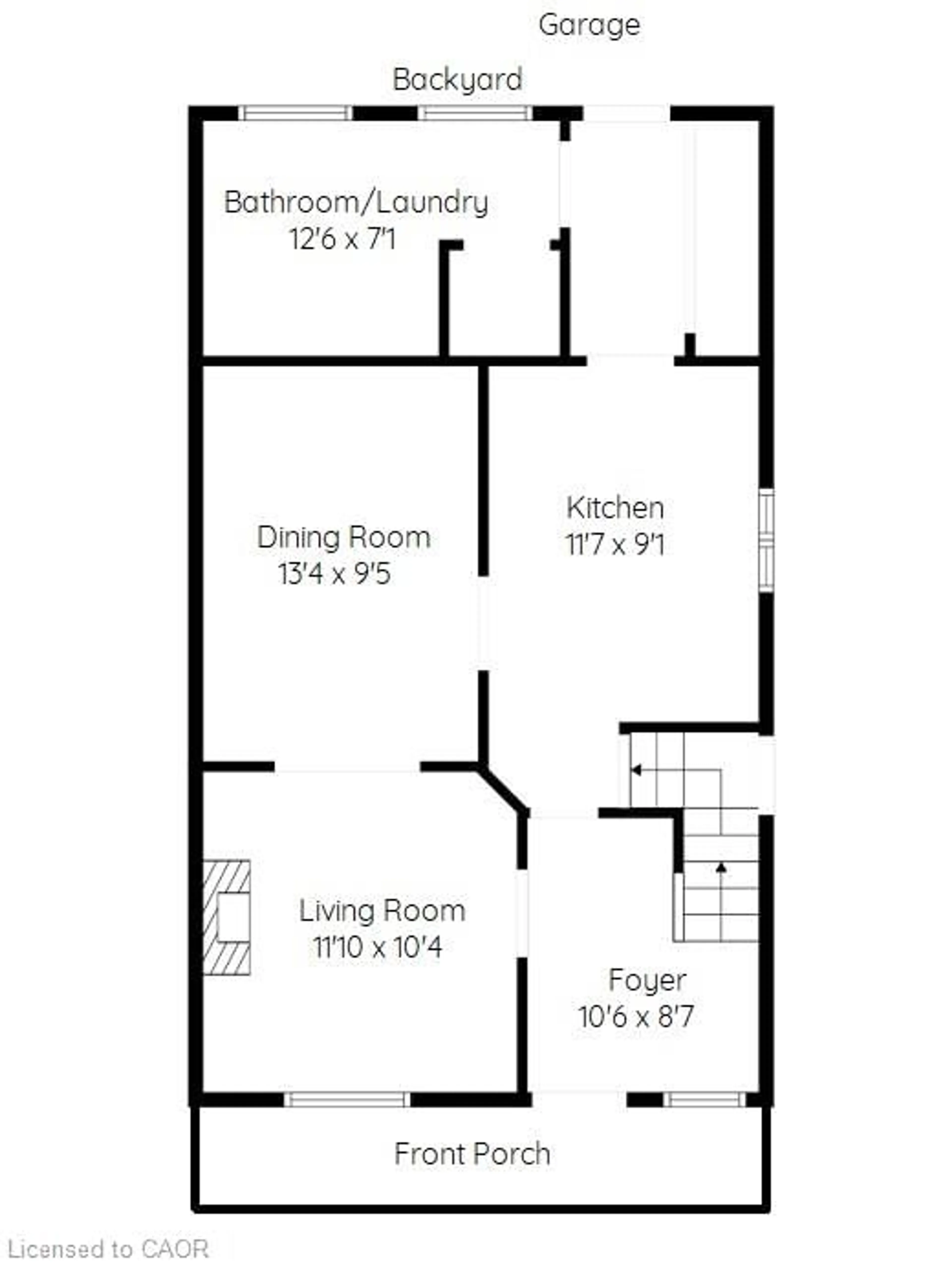 Floor plan for 186 Belmont Ave, Hamilton Ontario L8L 7M6