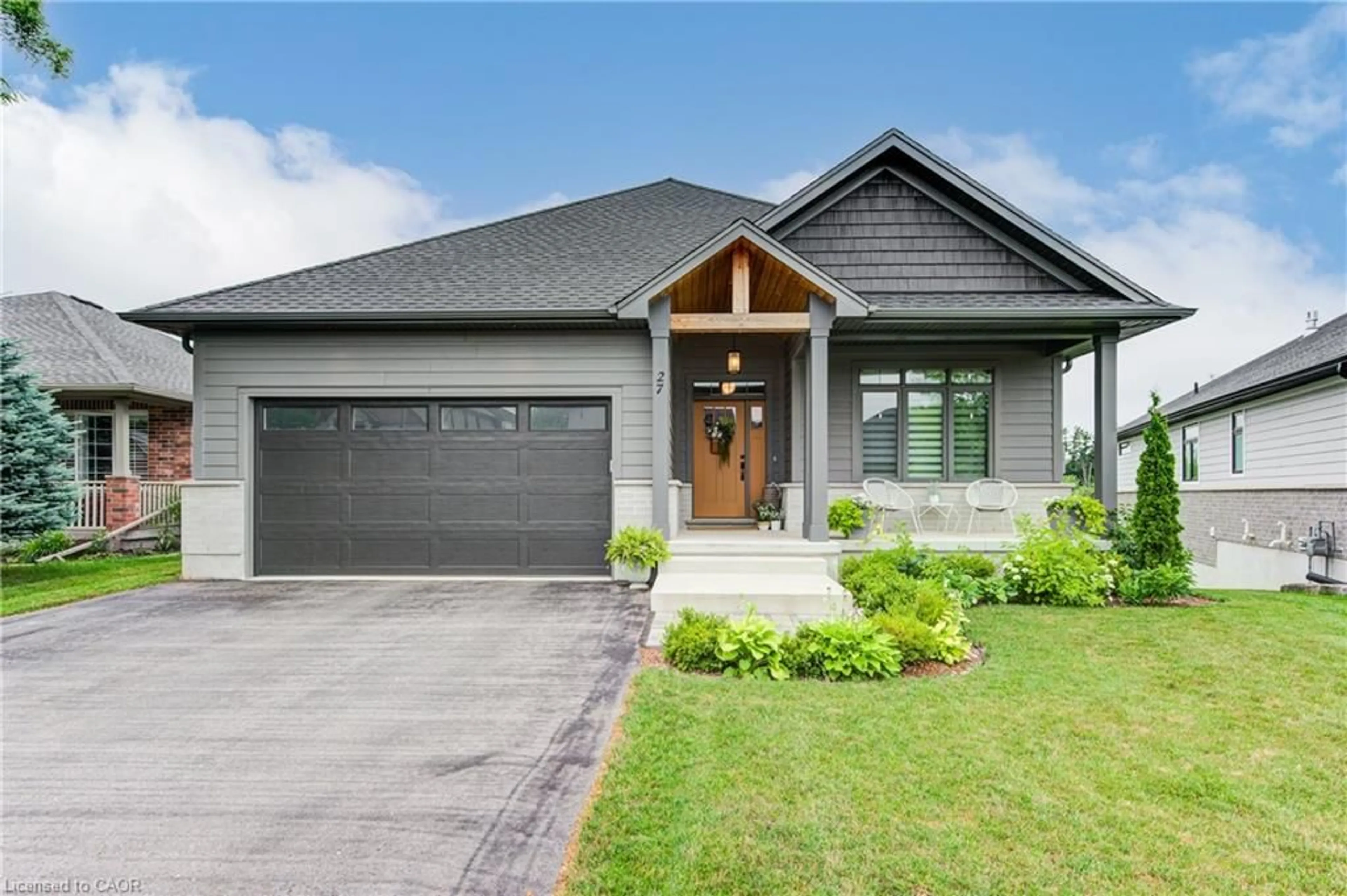 Home with brick exterior material, street for 27 Ridgewood Cres, St. Marys Ontario N4X 1E8