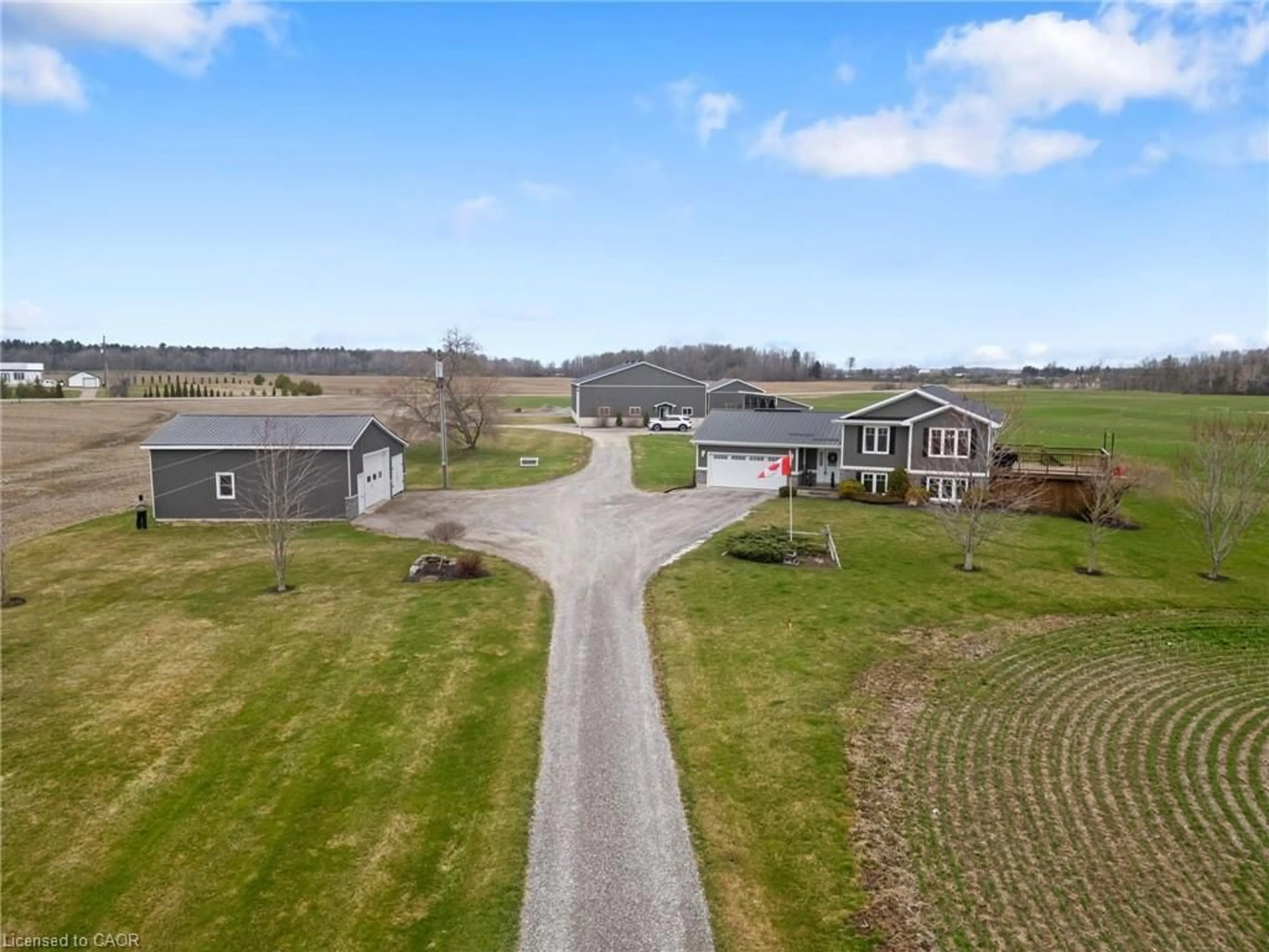 A pic from outside/outdoor area/front of a property/back of a property/a pic from drone, street for 2461 Highway 6, Jarvis Ontario N0A 1J0