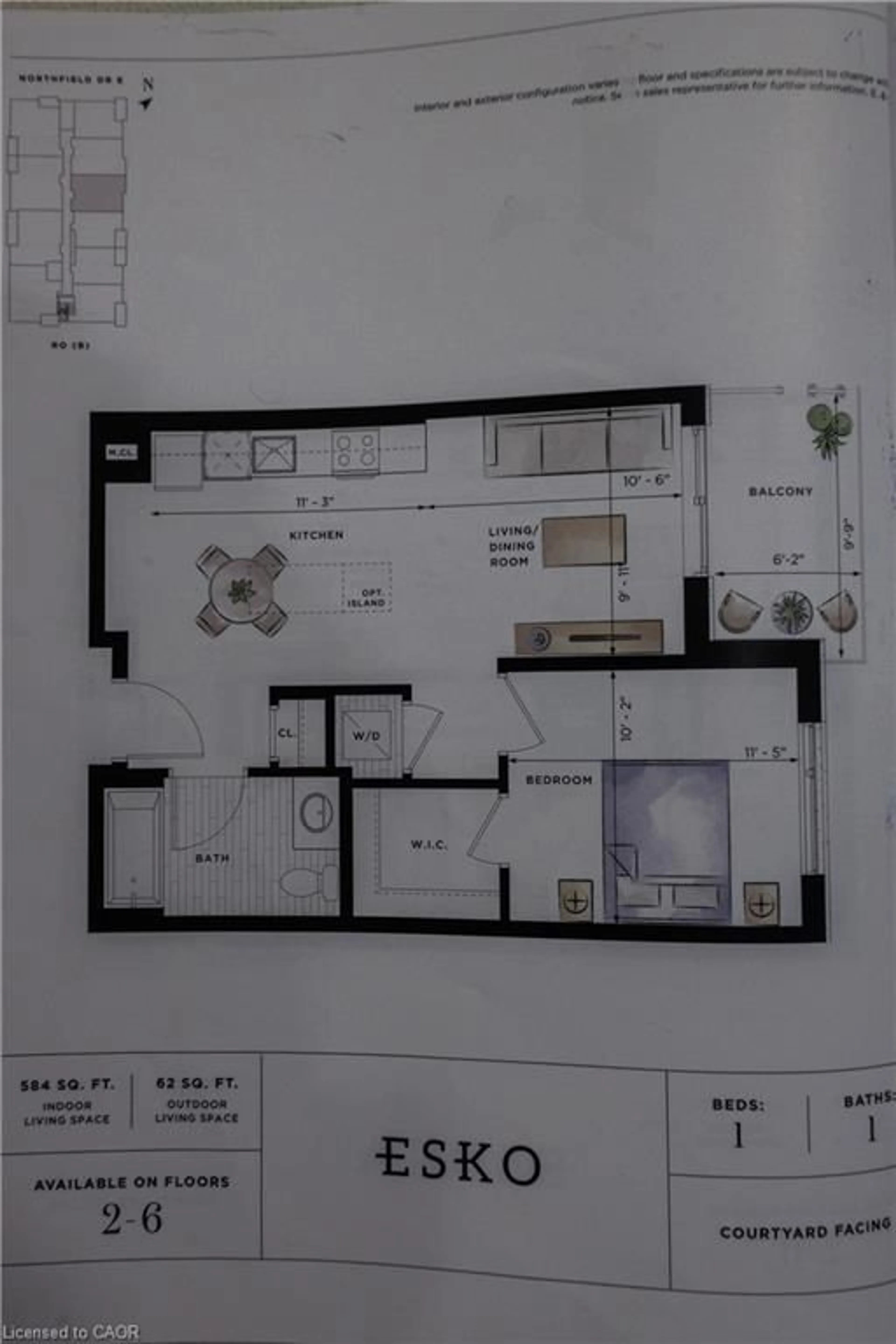 Floor plan for 243 Northfield Dr #208, Waterloo Ontario N2K 0H2